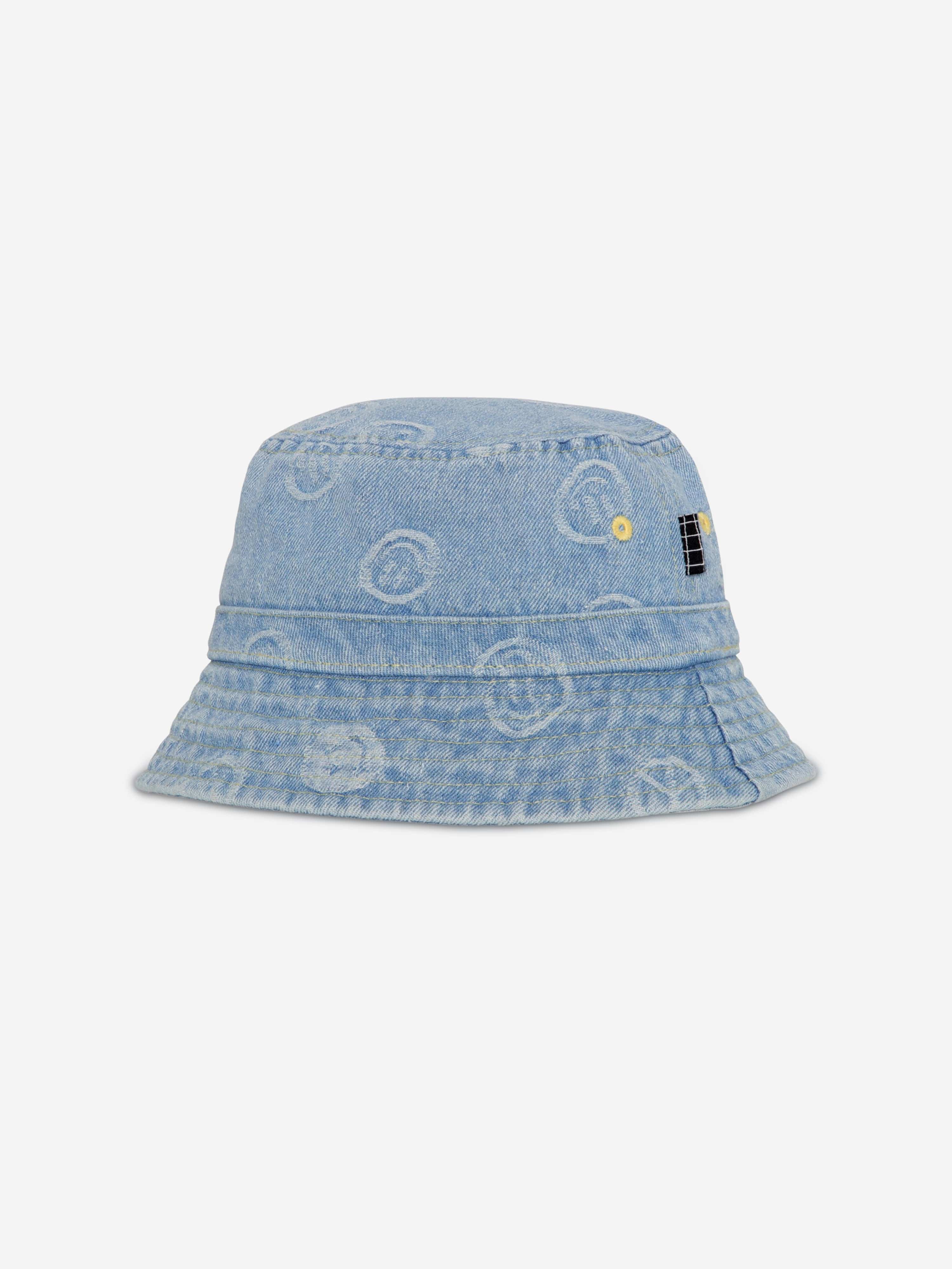 Molo Kids Denim Bucket Hat in Blue