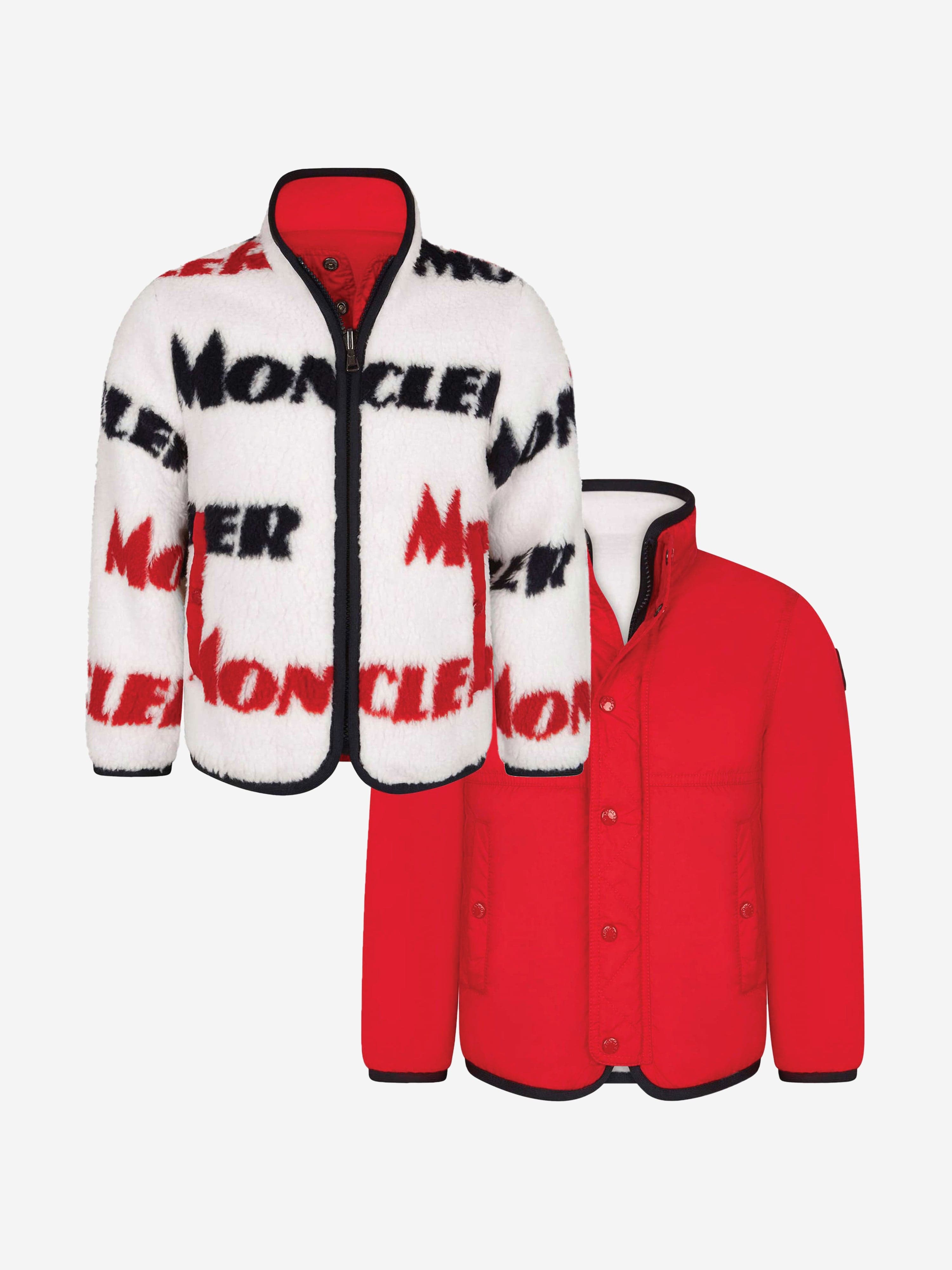 Moncler Boys All Over Logo Jacket