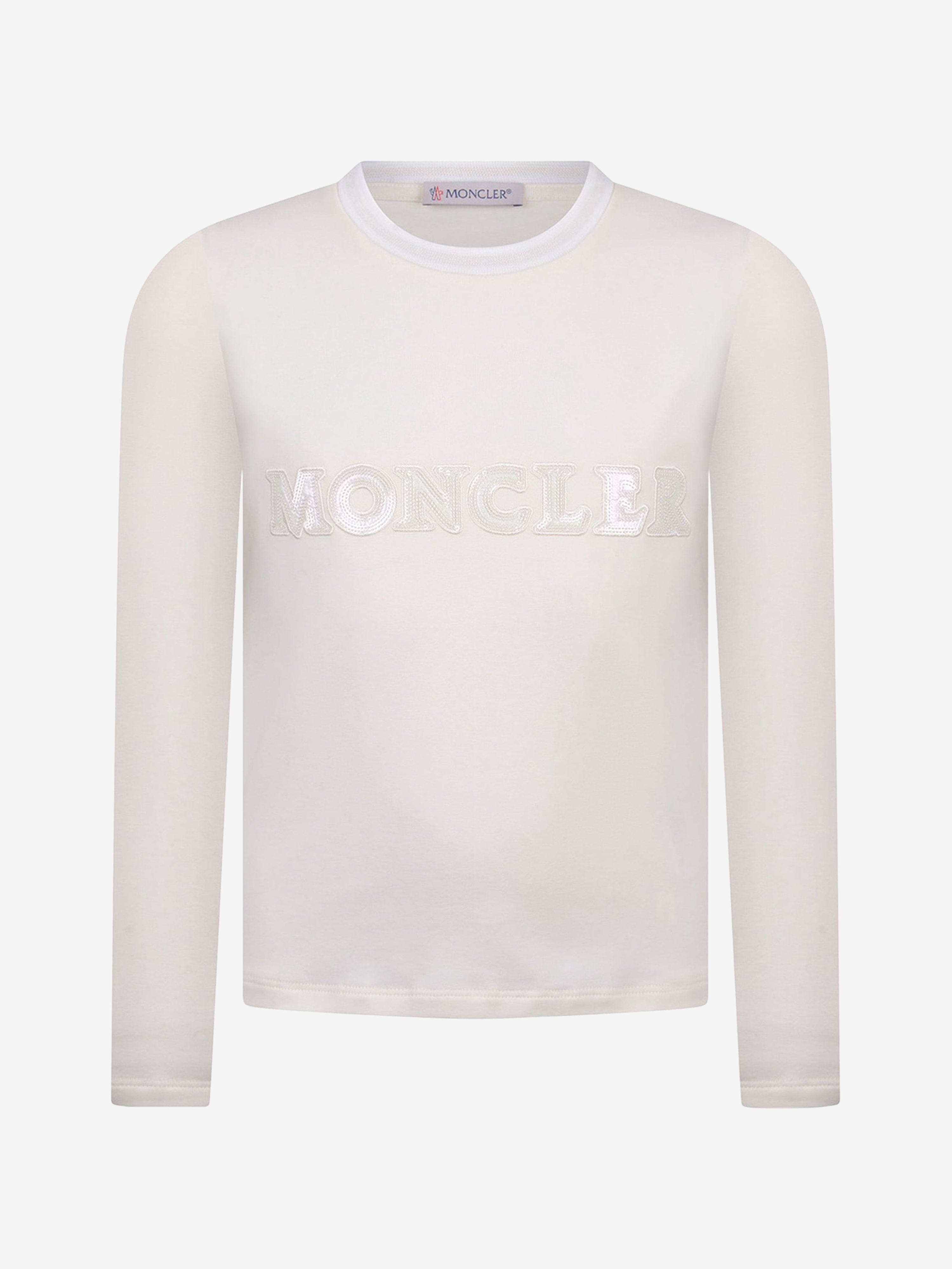 Moncler Girls Cotton Long Sleeve T-Shirt