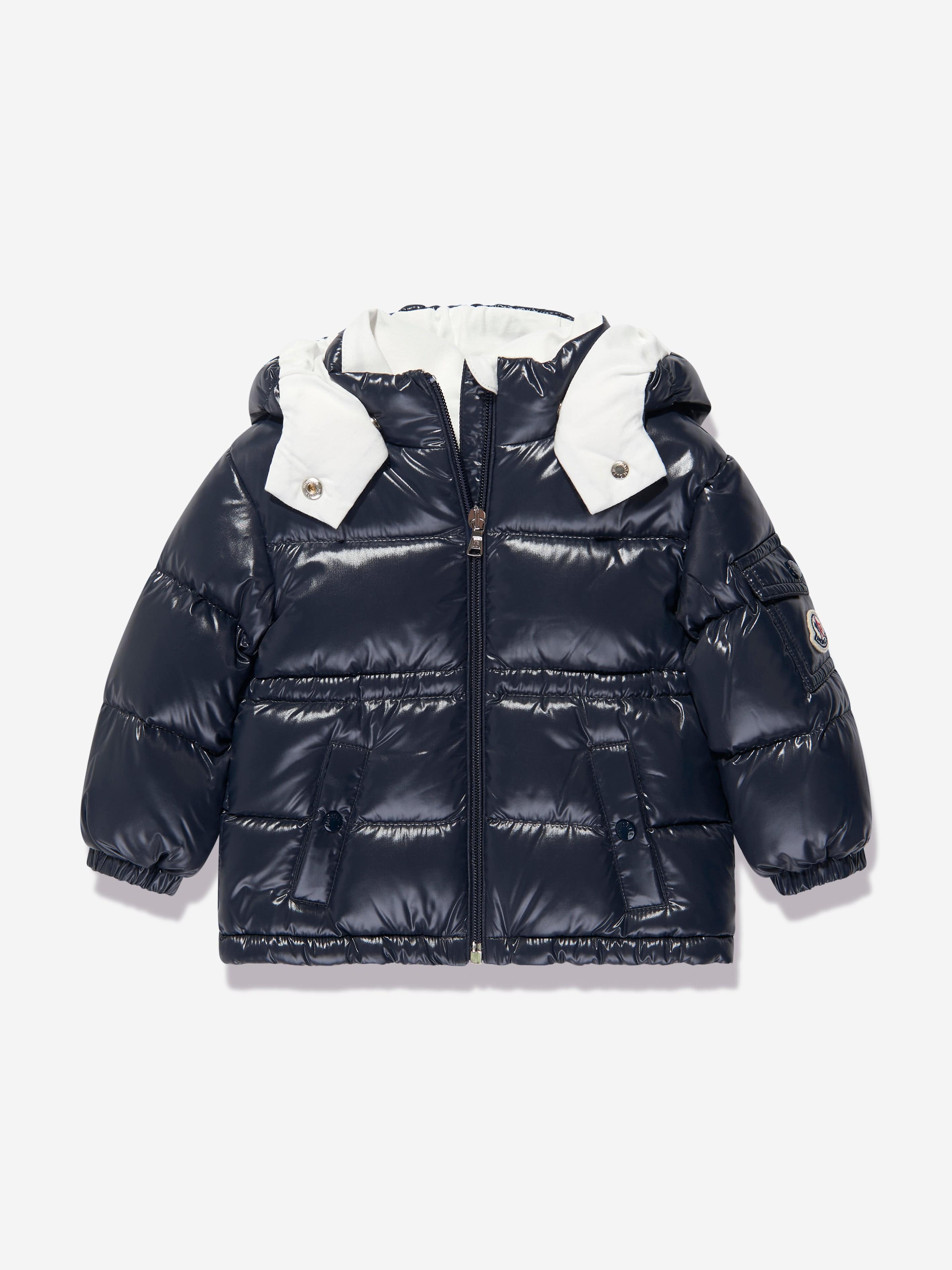 Moncler Enfant Baby Girls Down Padded Maire Jacket in Navy