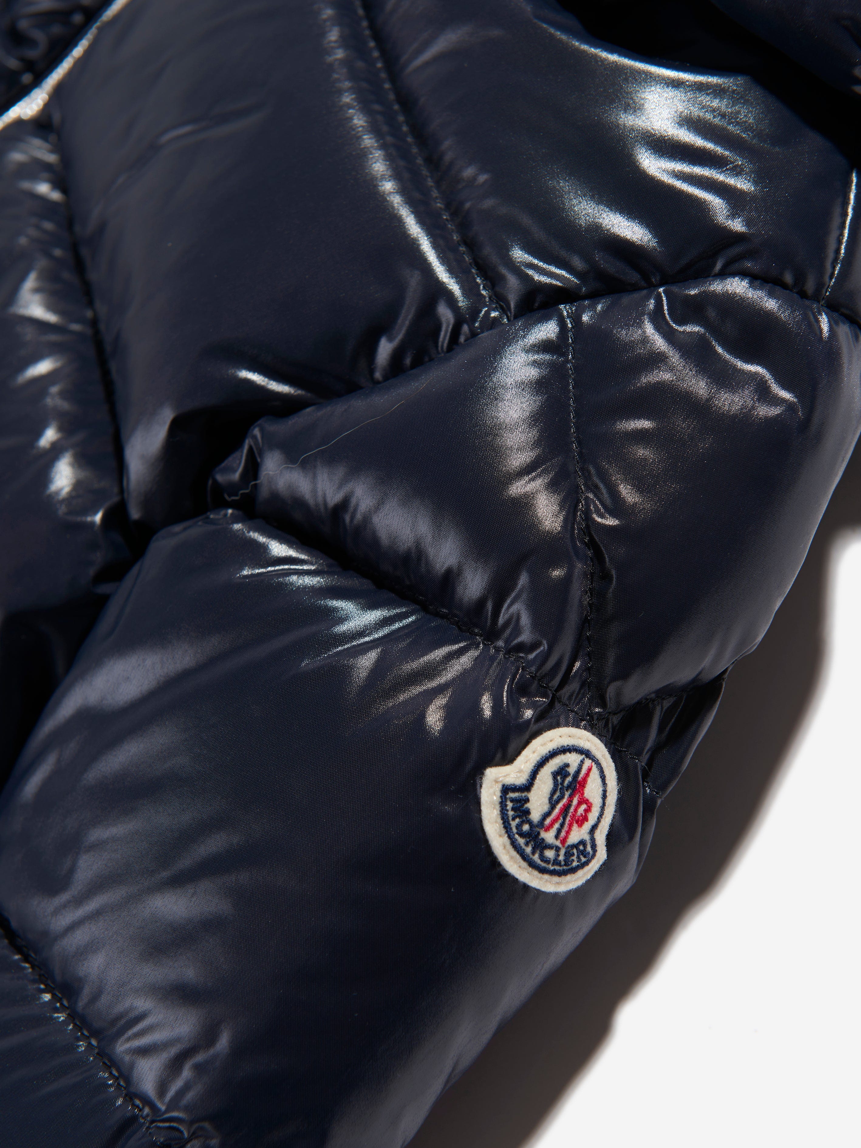 Moncler Enfant Baby Down Padded Samian Snowsuit in Navy