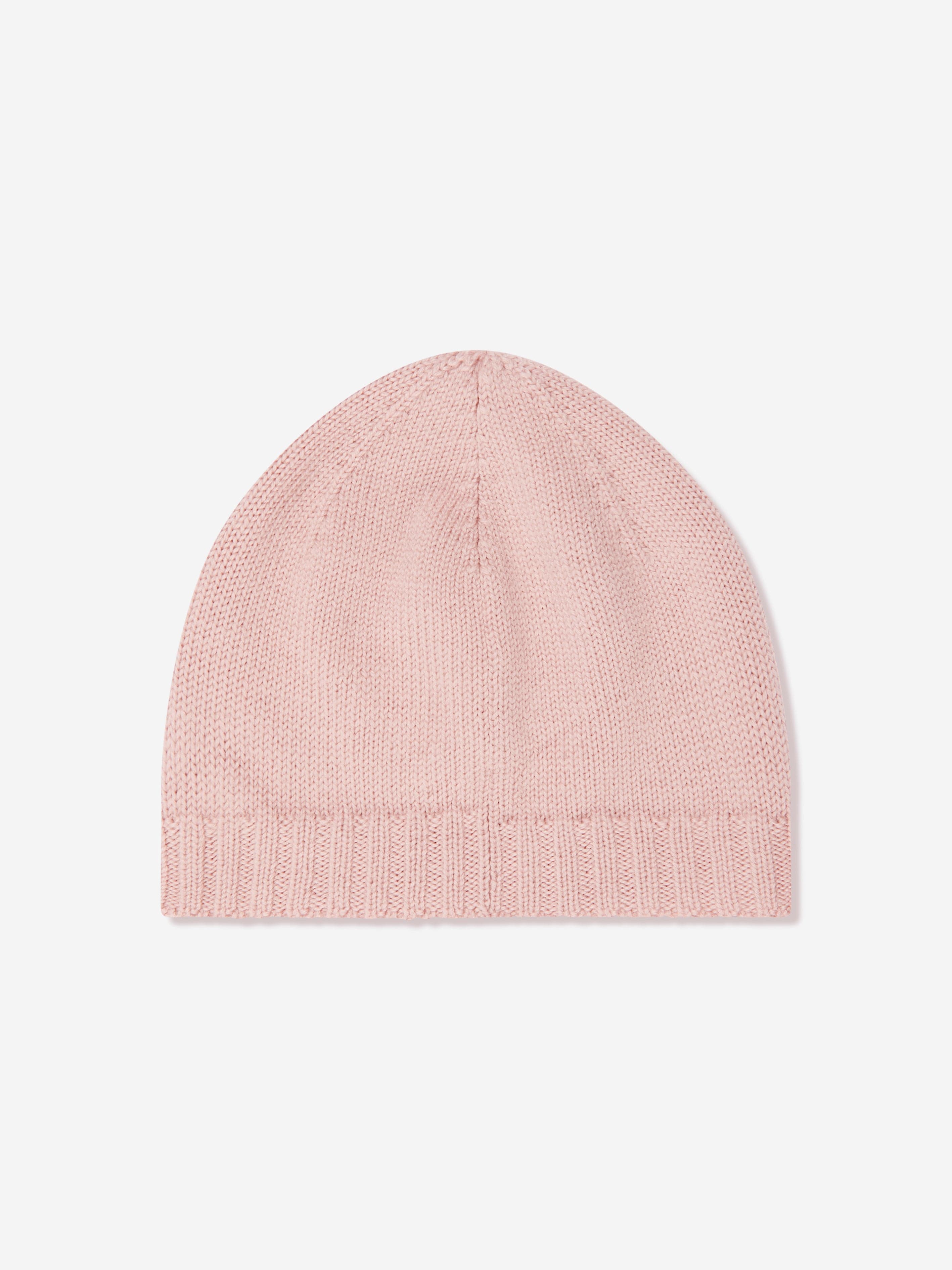 Moncler Enfant Baby Girls Logo Beanie Hat in Pink