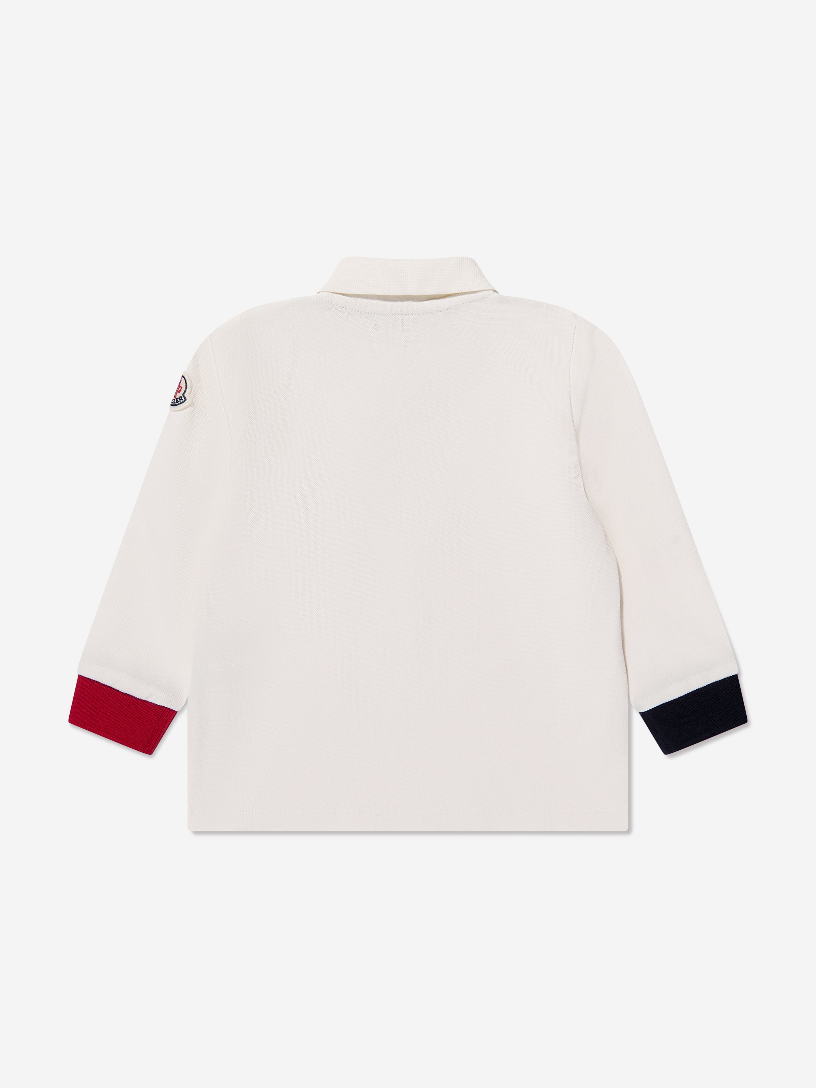 Moncler Enfant Baby Boys Long Sleeve Polo Shirt in Ivory