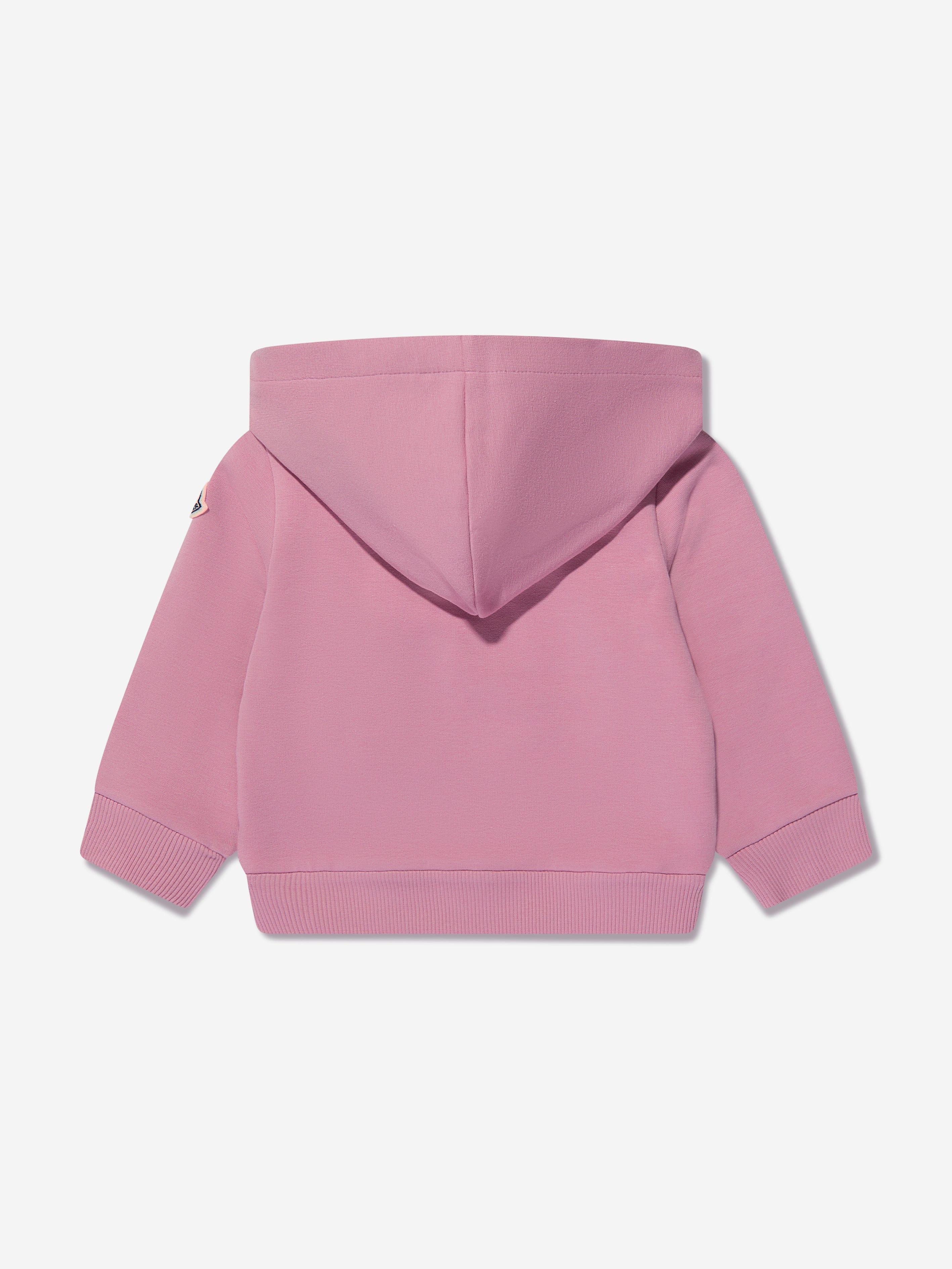 Moncler Enfant Baby Girls Logo Zip Up Top in Pink