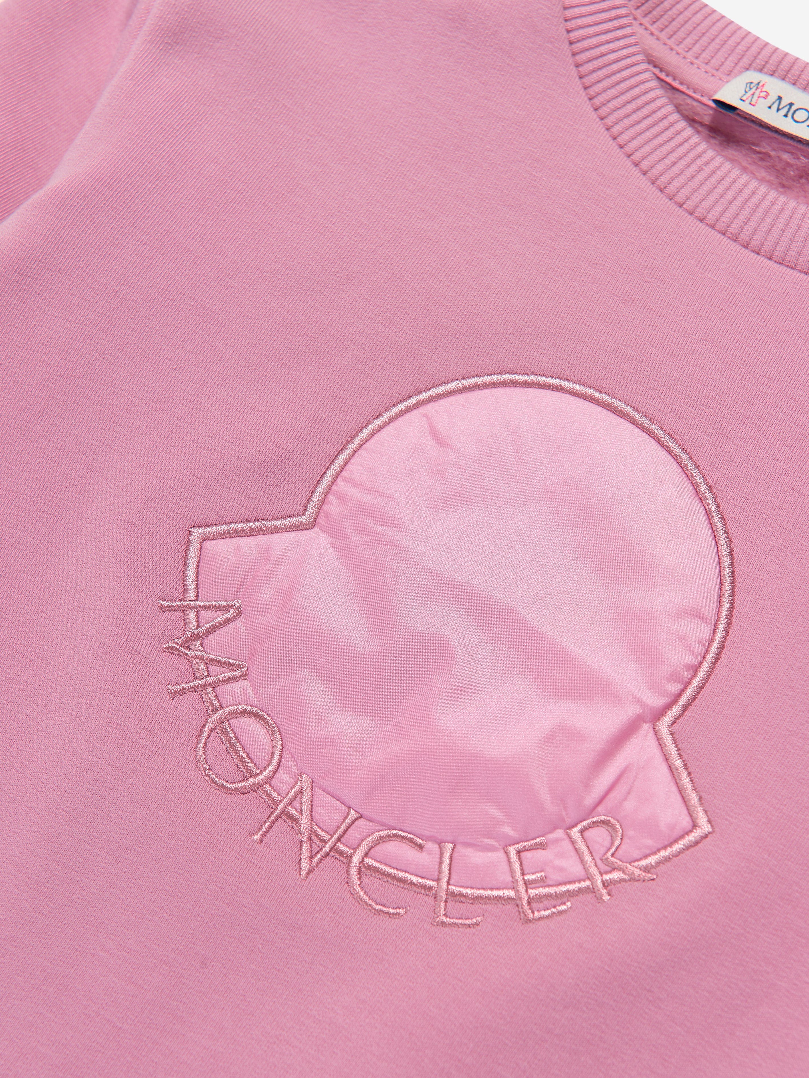 Moncler Enfant Baby Girls Logo Sweater Dress in Pink