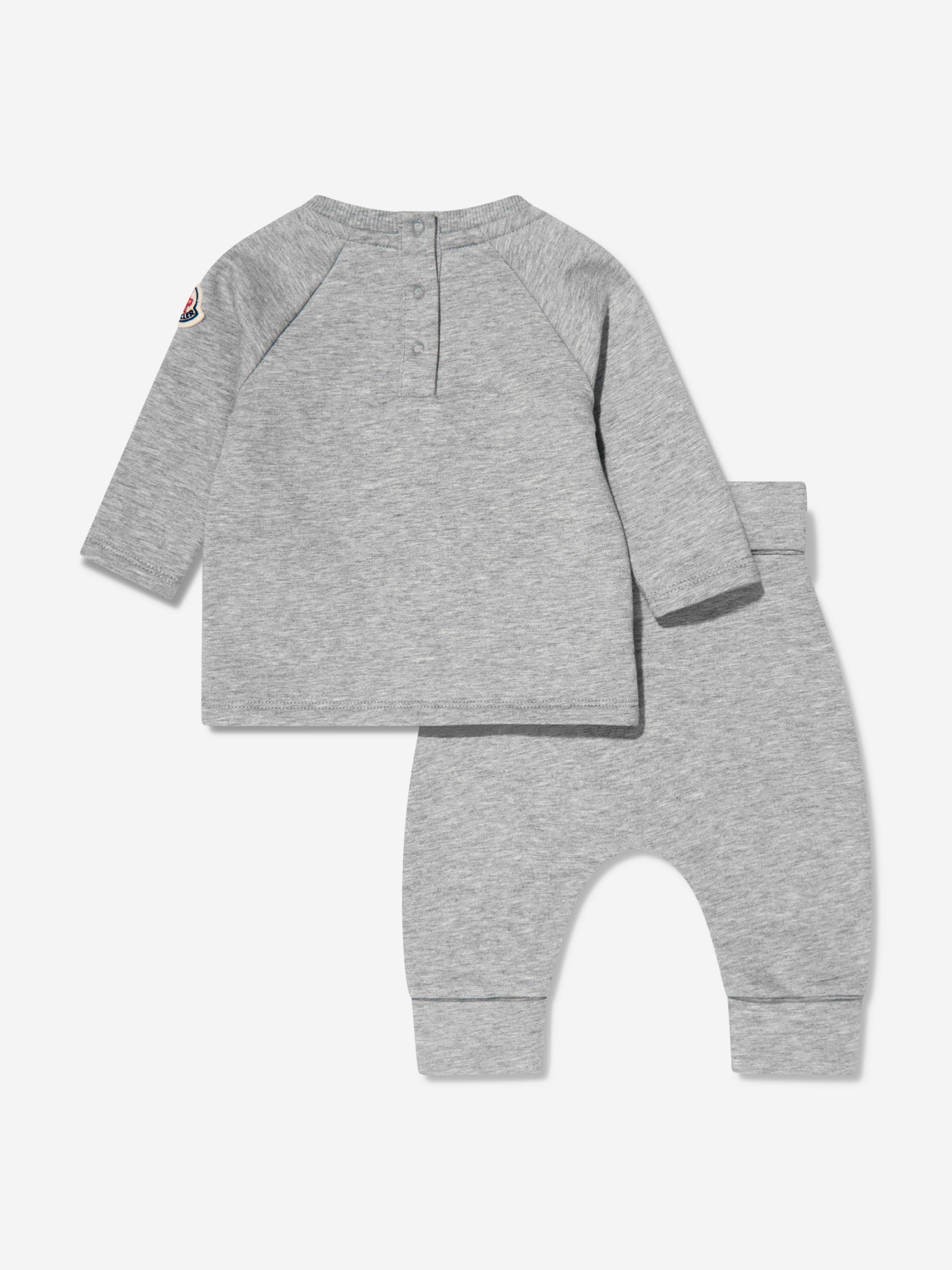 Moncler Enfant Baby T-Shirt And Pants Set in Grey