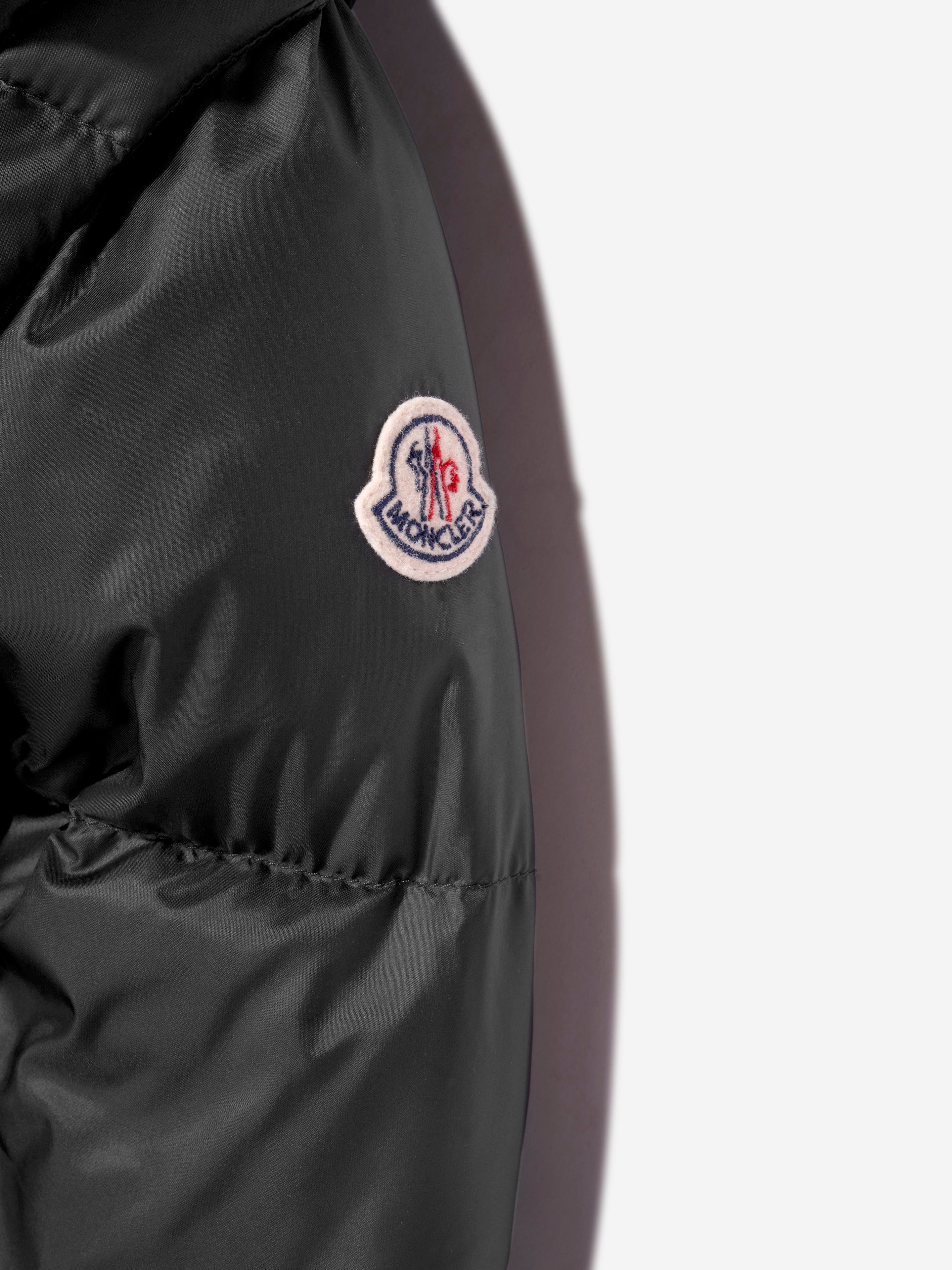 Moncler Enfant Girls Down Padded Vanya Jacket in Black