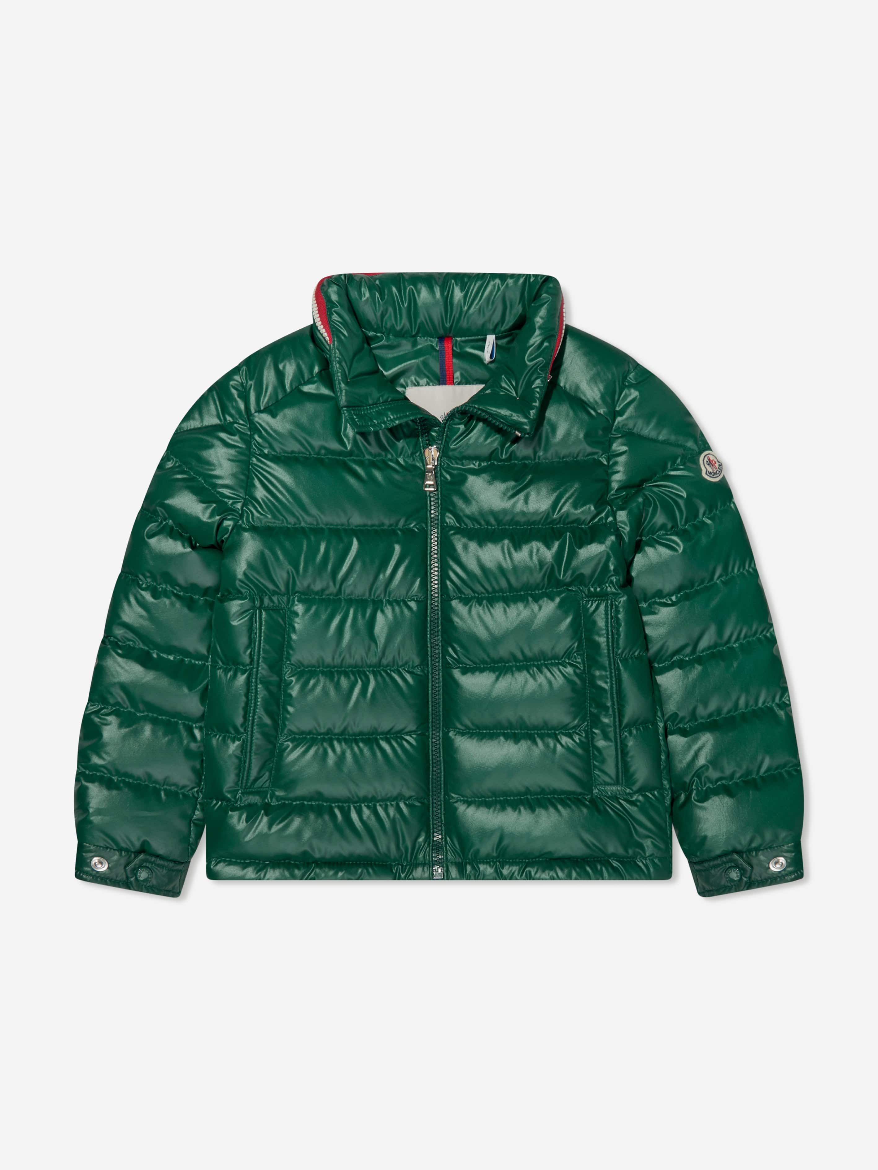 Moncler Enfant Boys Down Padded Bourne Jacket in Green