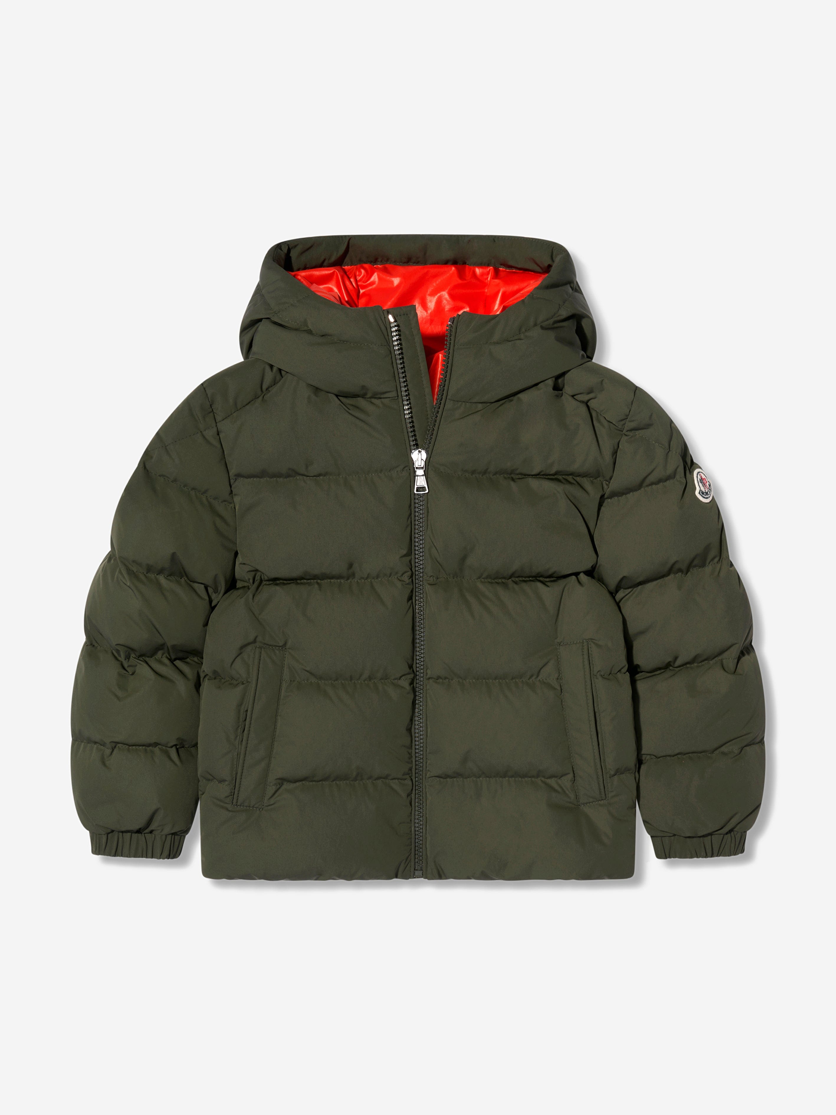 Moncler Enfant Boys Down Padded Eric Jacket in Green