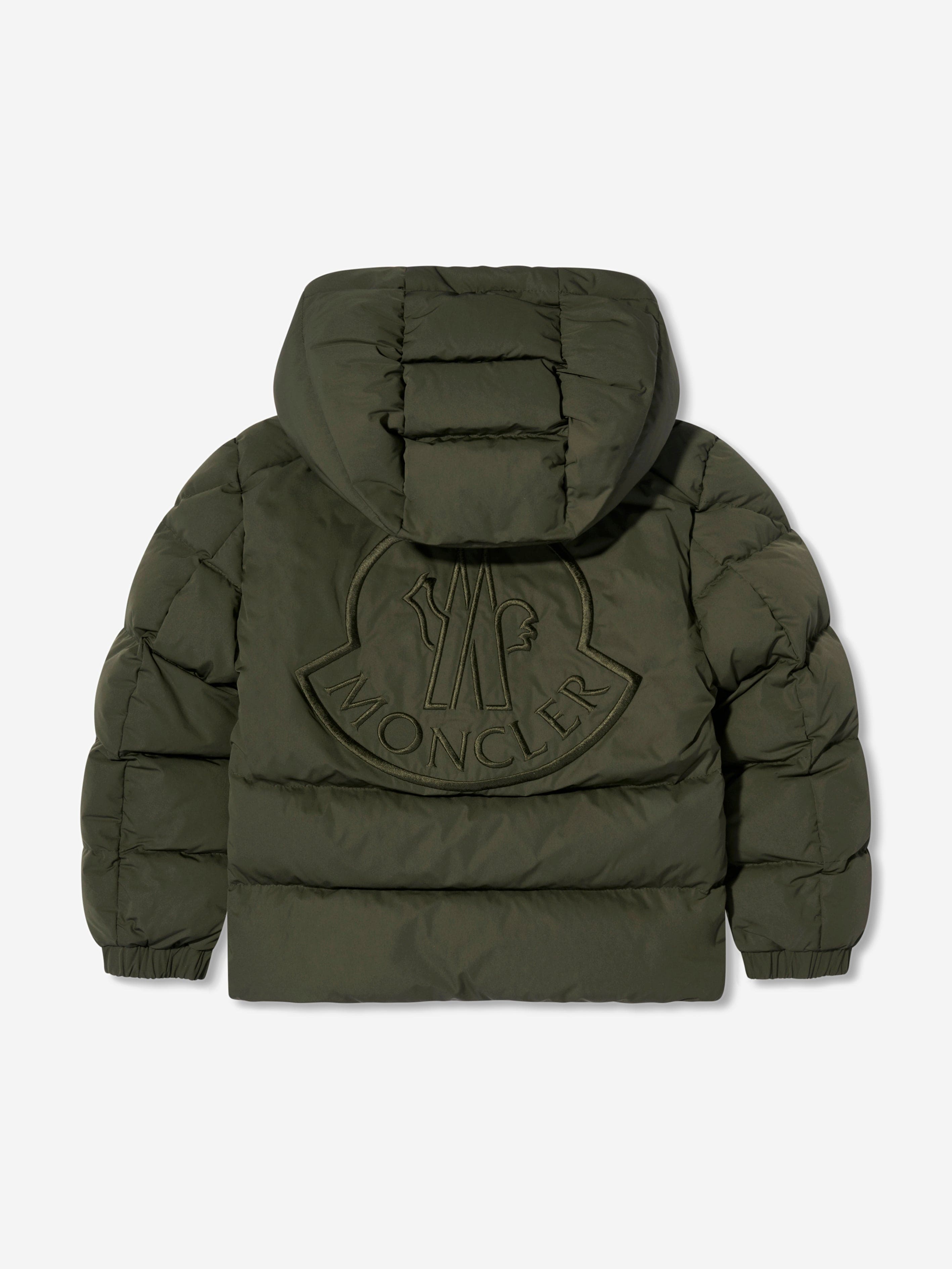 Moncler Enfant Boys Down Padded Eric Jacket in Green