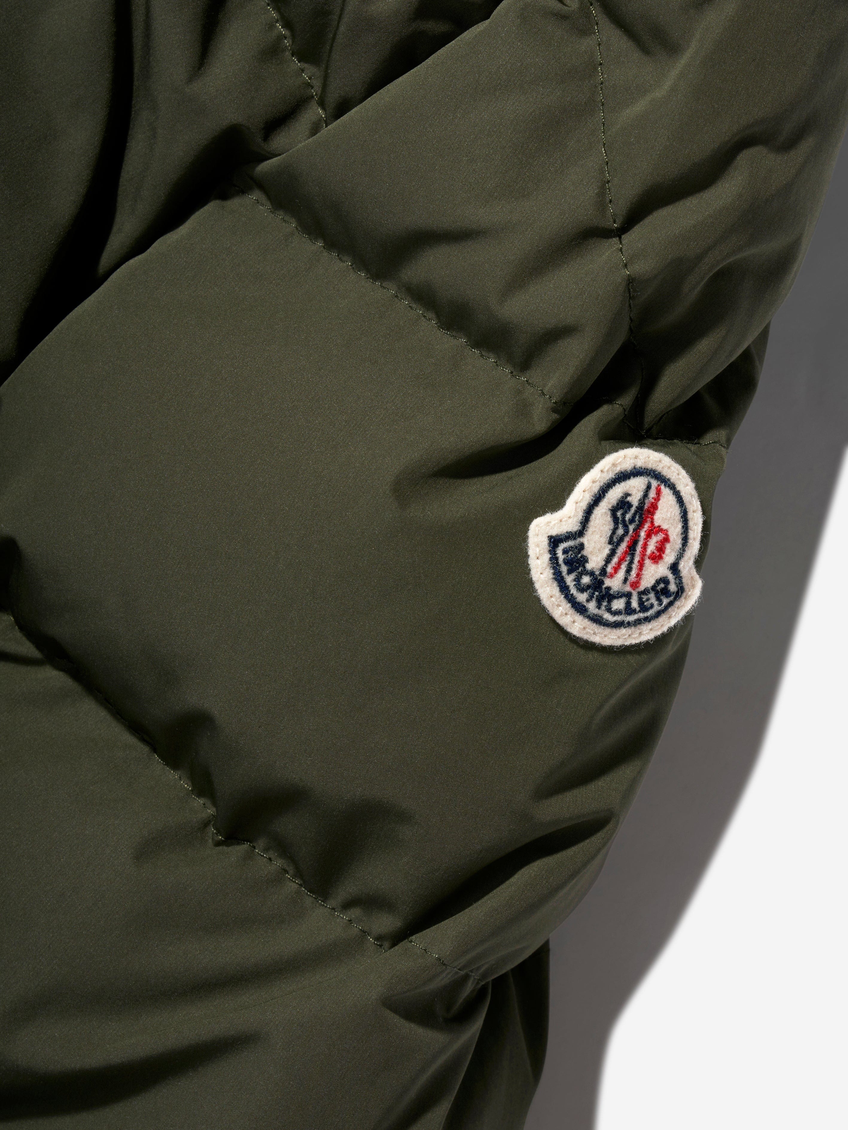 Moncler Enfant Boys Down Padded Eric Jacket in Green