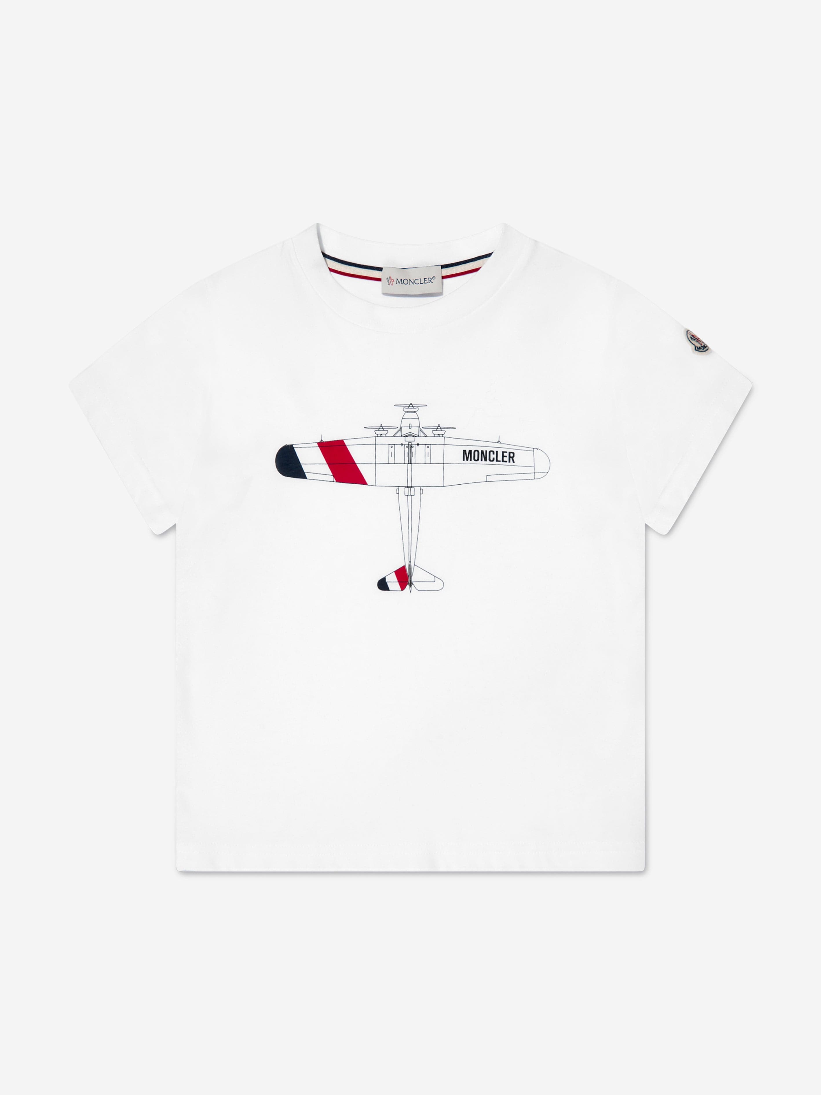 Moncler Enfant Boys Logo T-Shirt in White