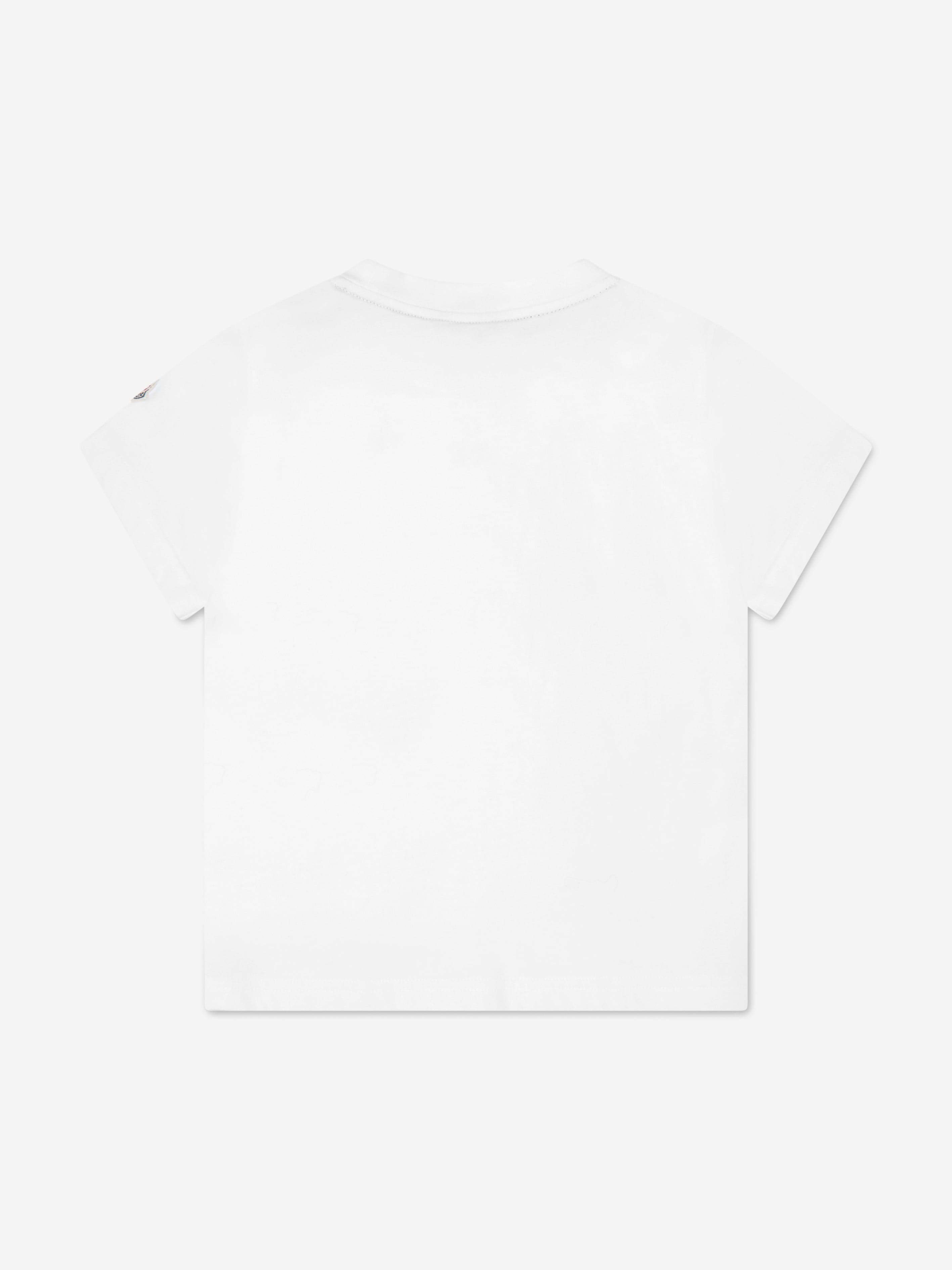 Moncler Enfant Boys Logo T-Shirt in White