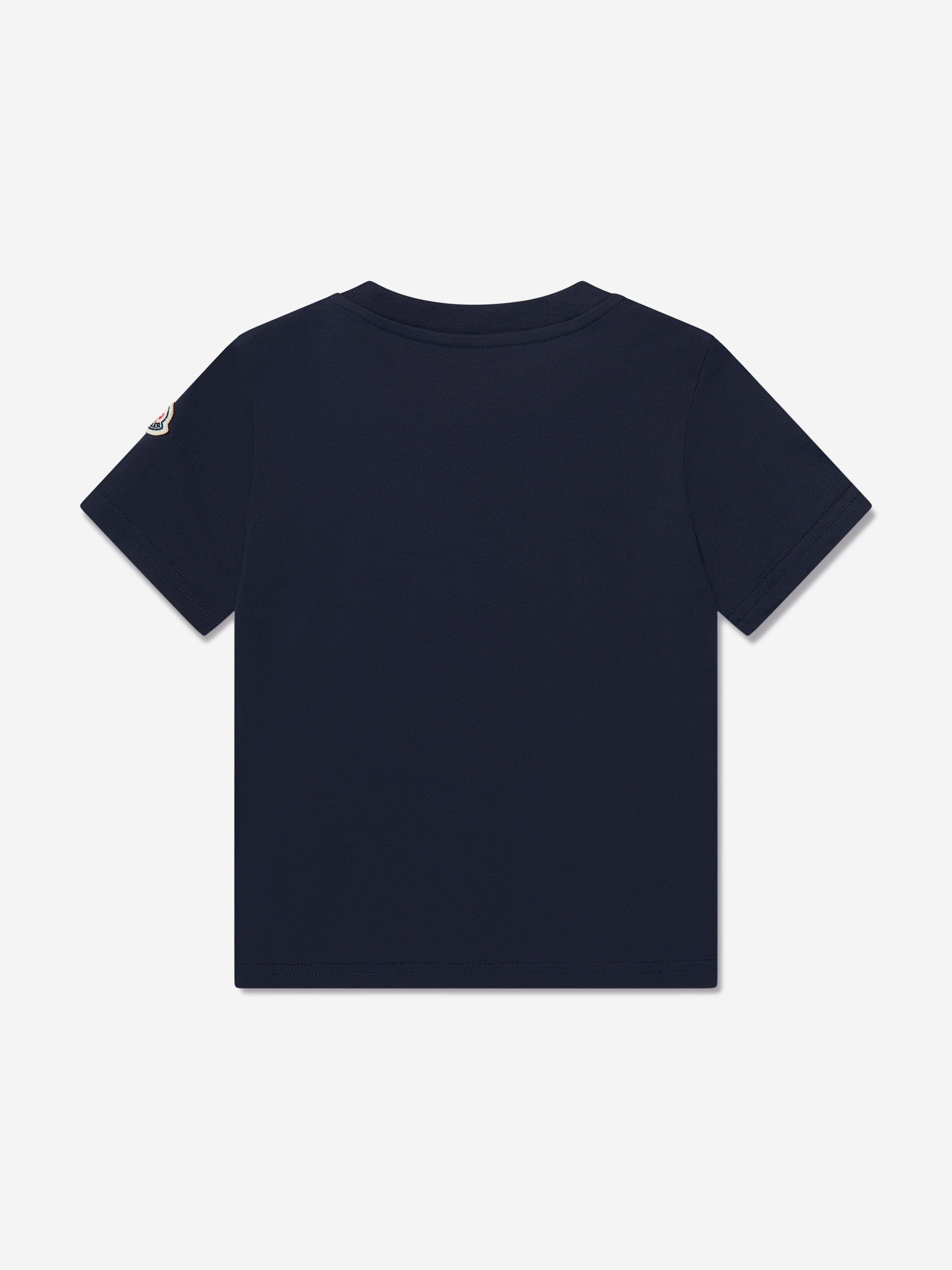 Moncler Enfant Boys Logo T-Shirt in Navy