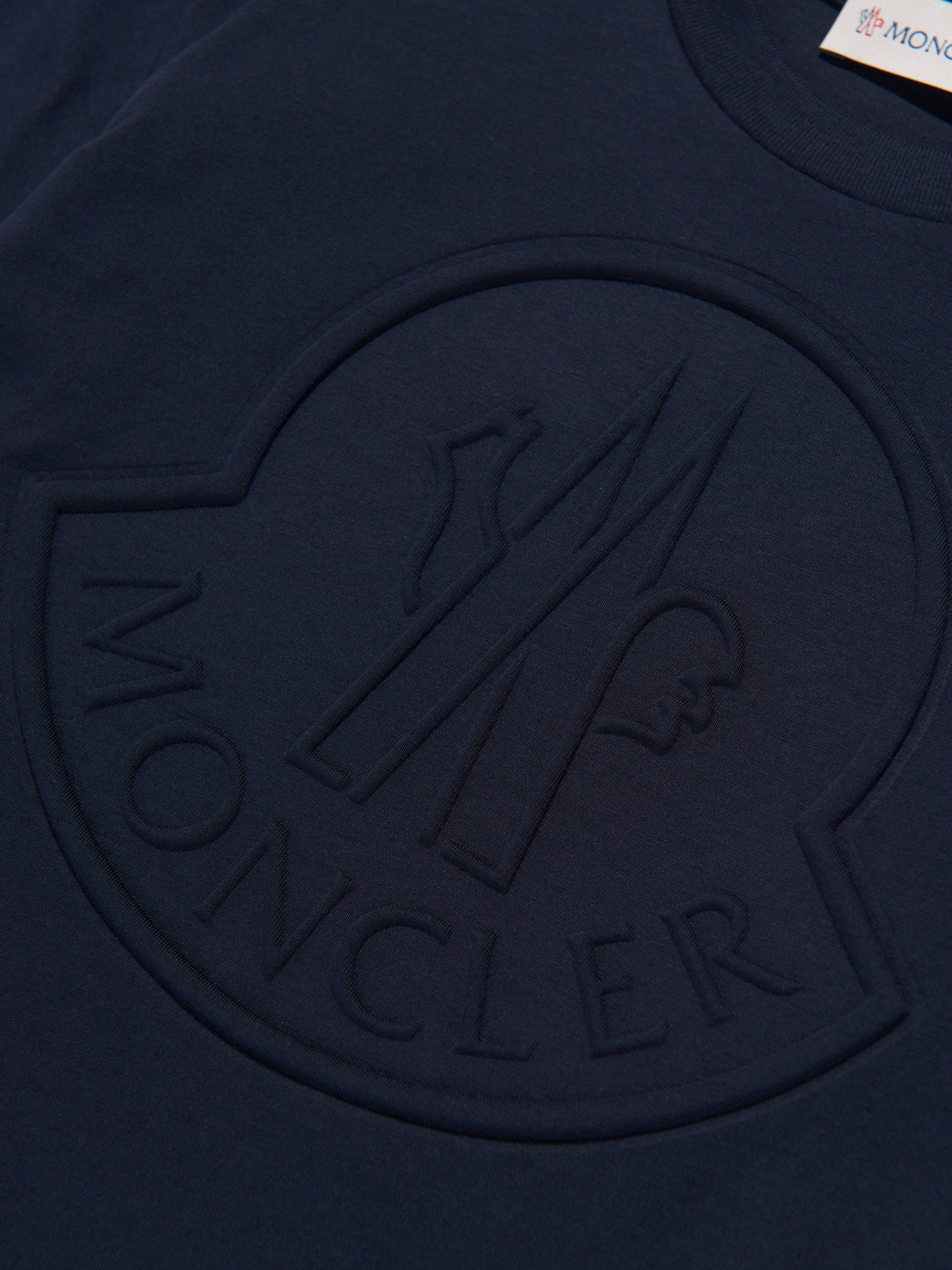 Moncler Enfant Boys Logo T-Shirt in Navy