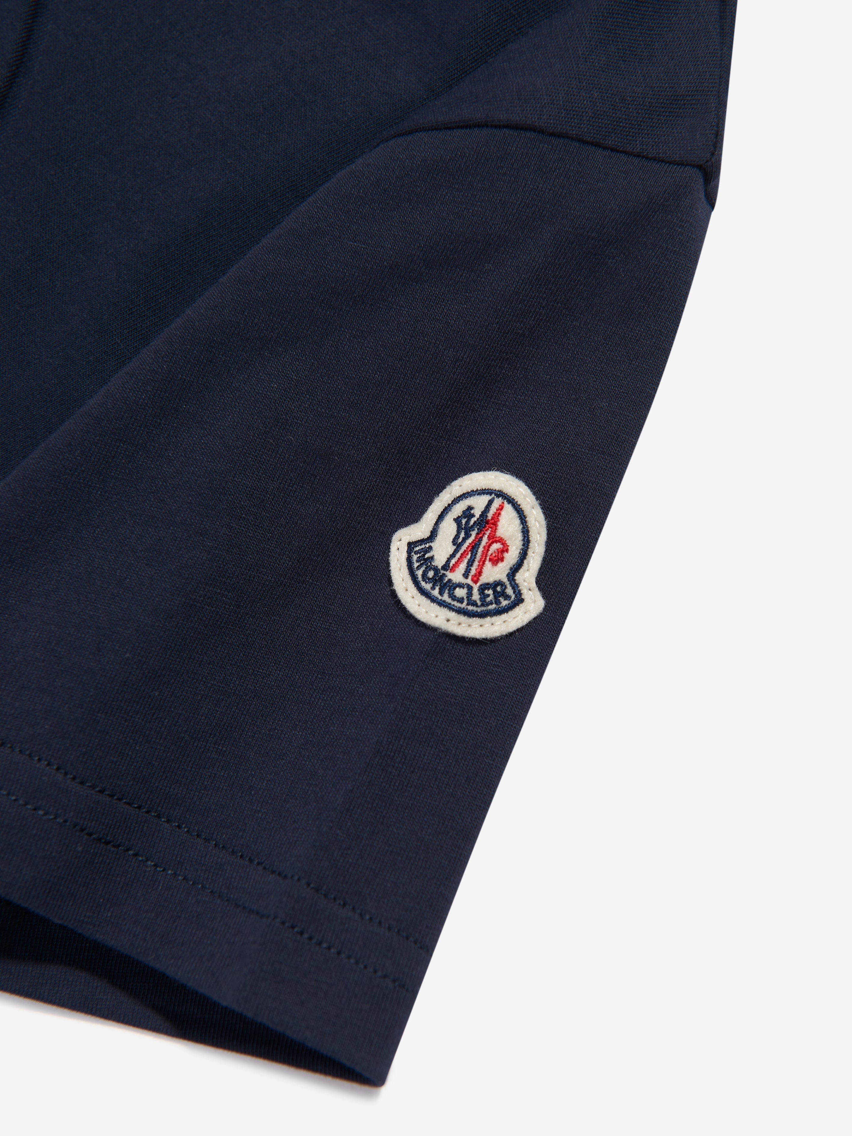 Moncler Enfant Boys Logo T-Shirt in Navy