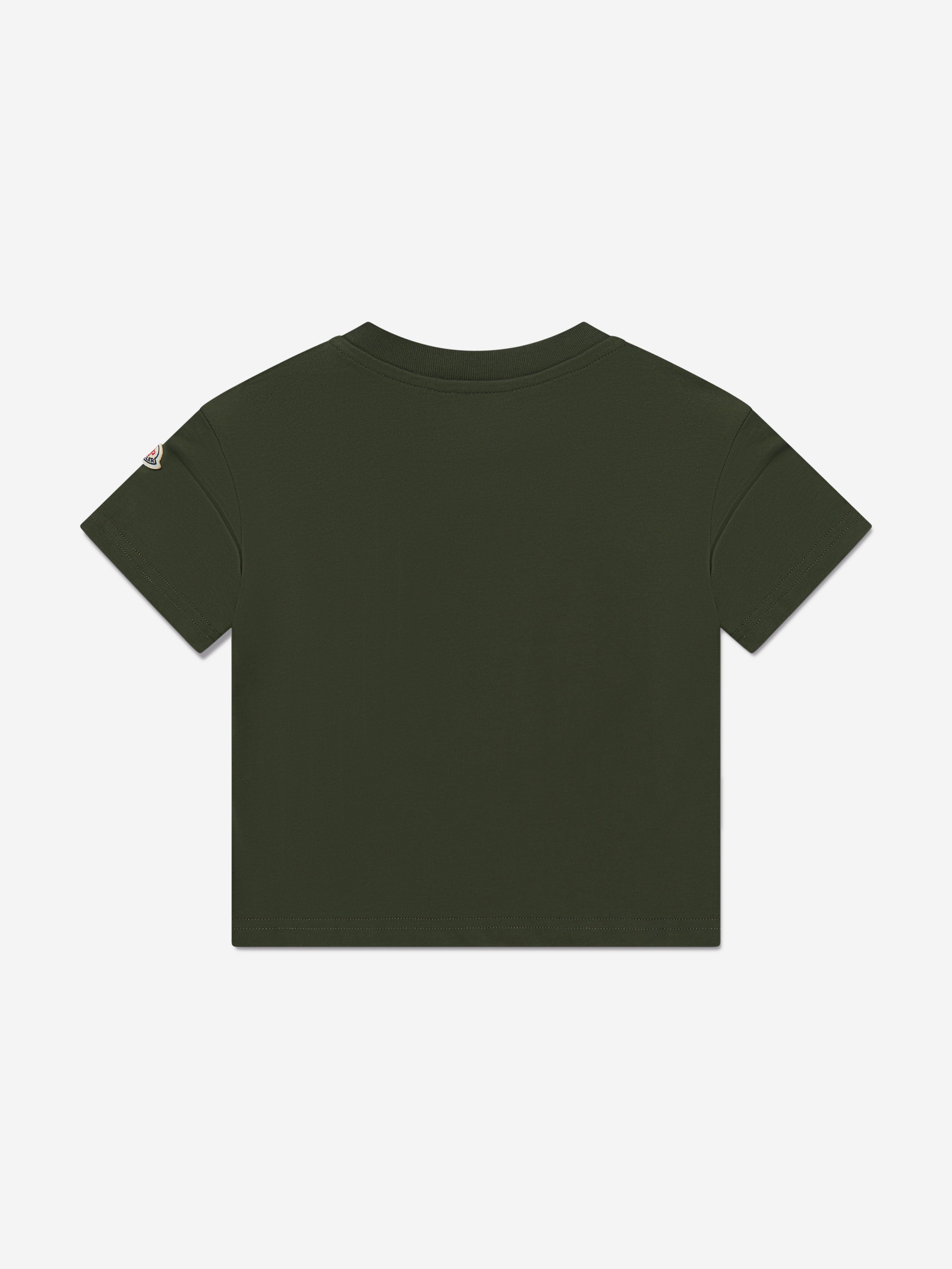 Moncler Enfant Boys Logo T-Shirt in Green