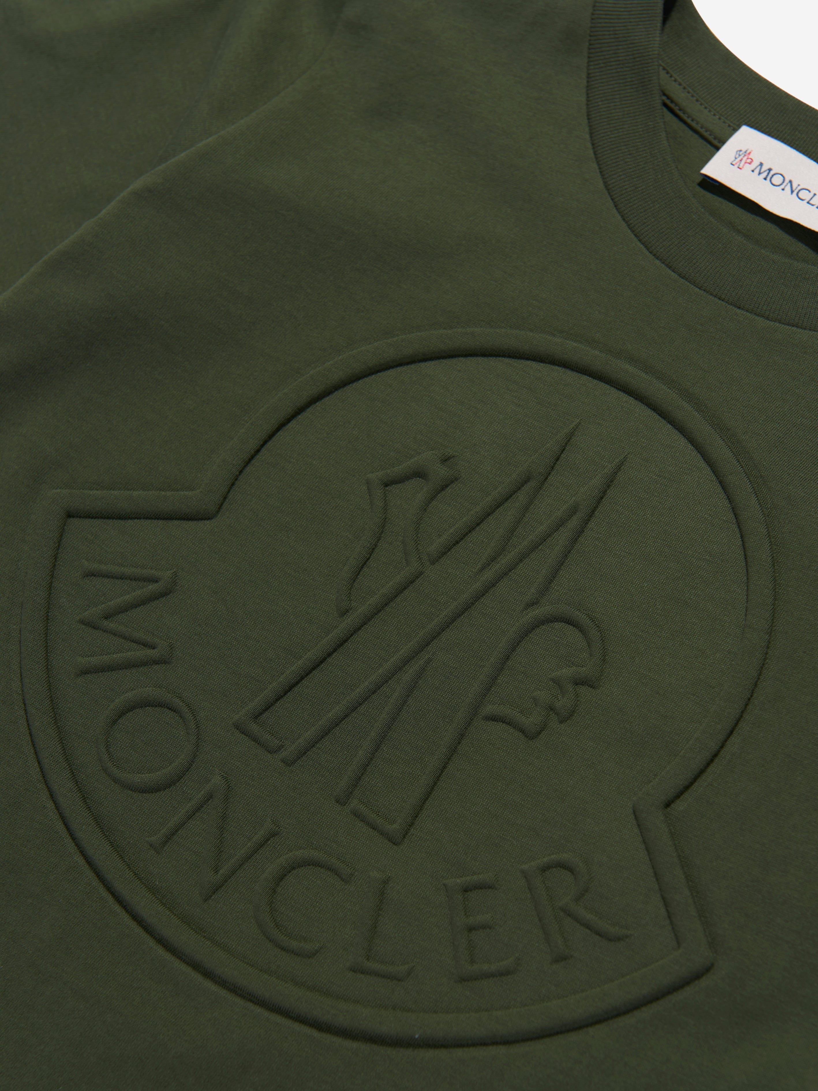 Moncler Enfant Boys Logo T-Shirt in Green