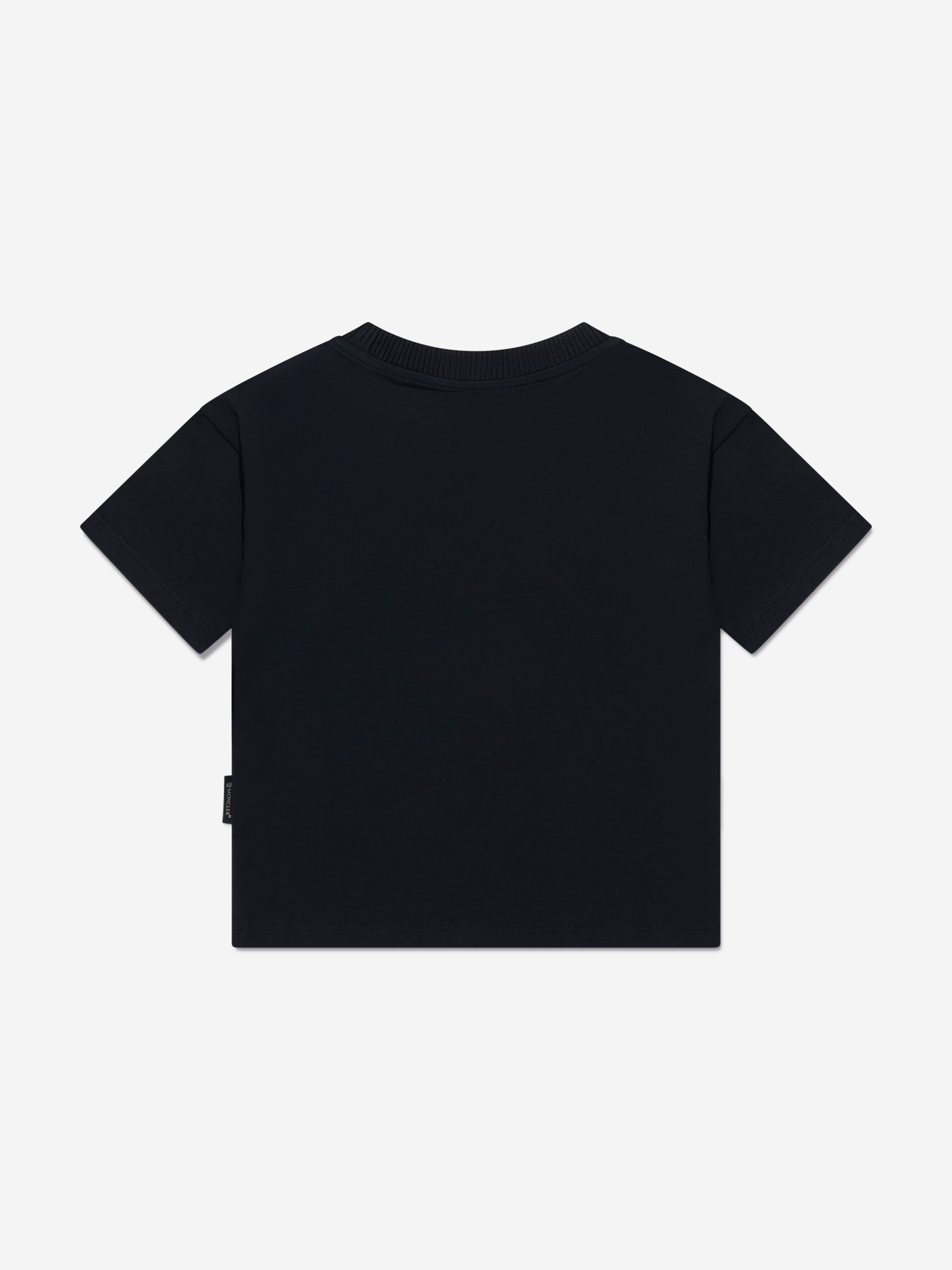 Moncler Enfant Girls Logo Print T-Shirt in Black