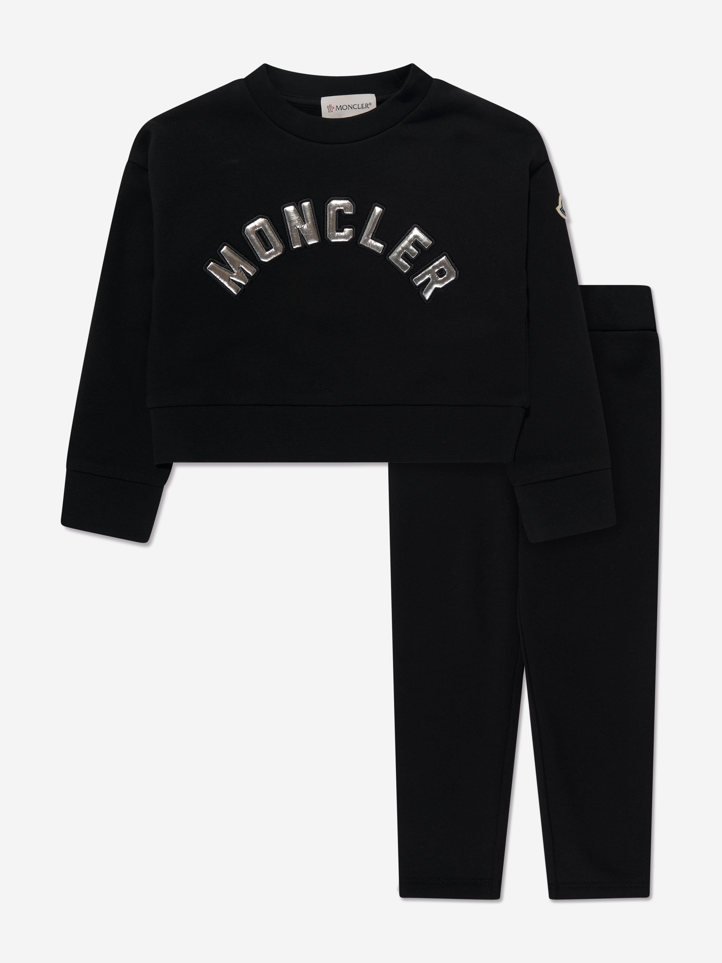 Moncler Enfant Girls Sweatshirt And Leggings Set in Black