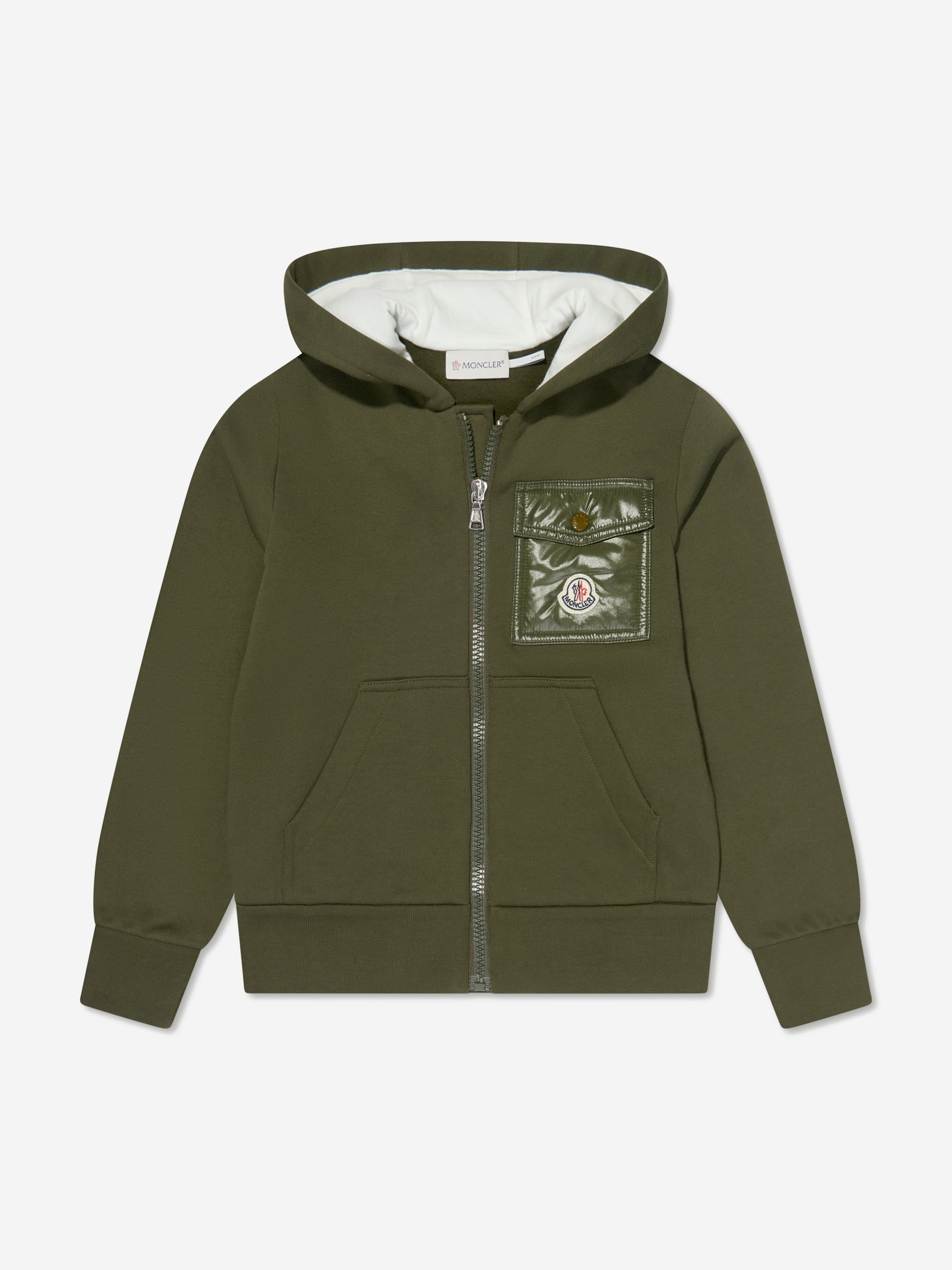 Moncler Enfant Boys Logo Pocket Tracksuit in Green