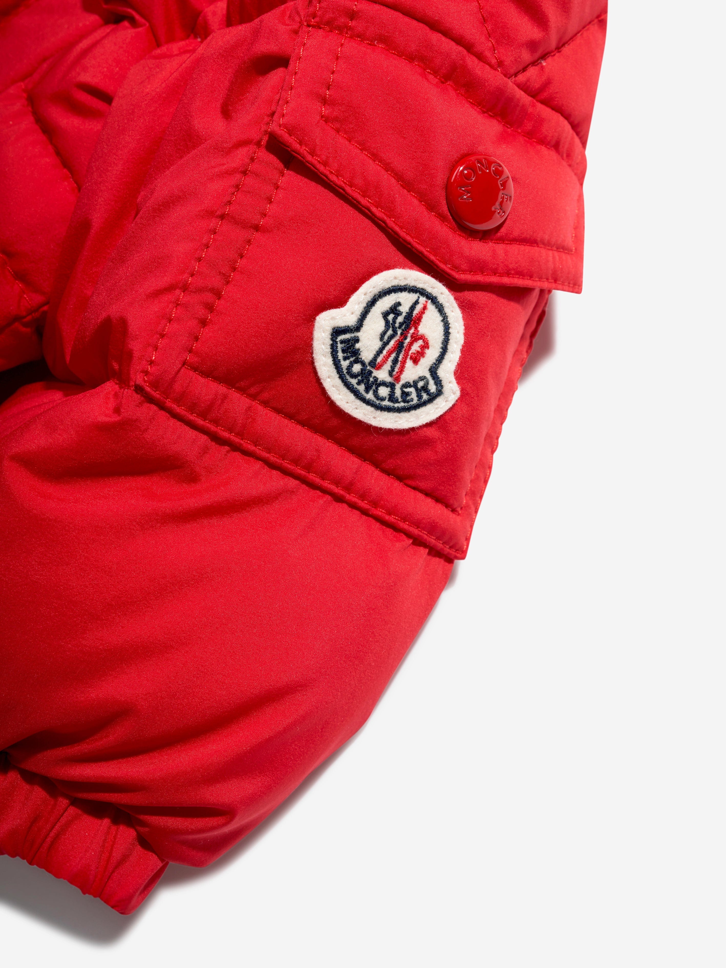 Moncler Enfant Baby Boys Down Padded Marat Long Parka in Red