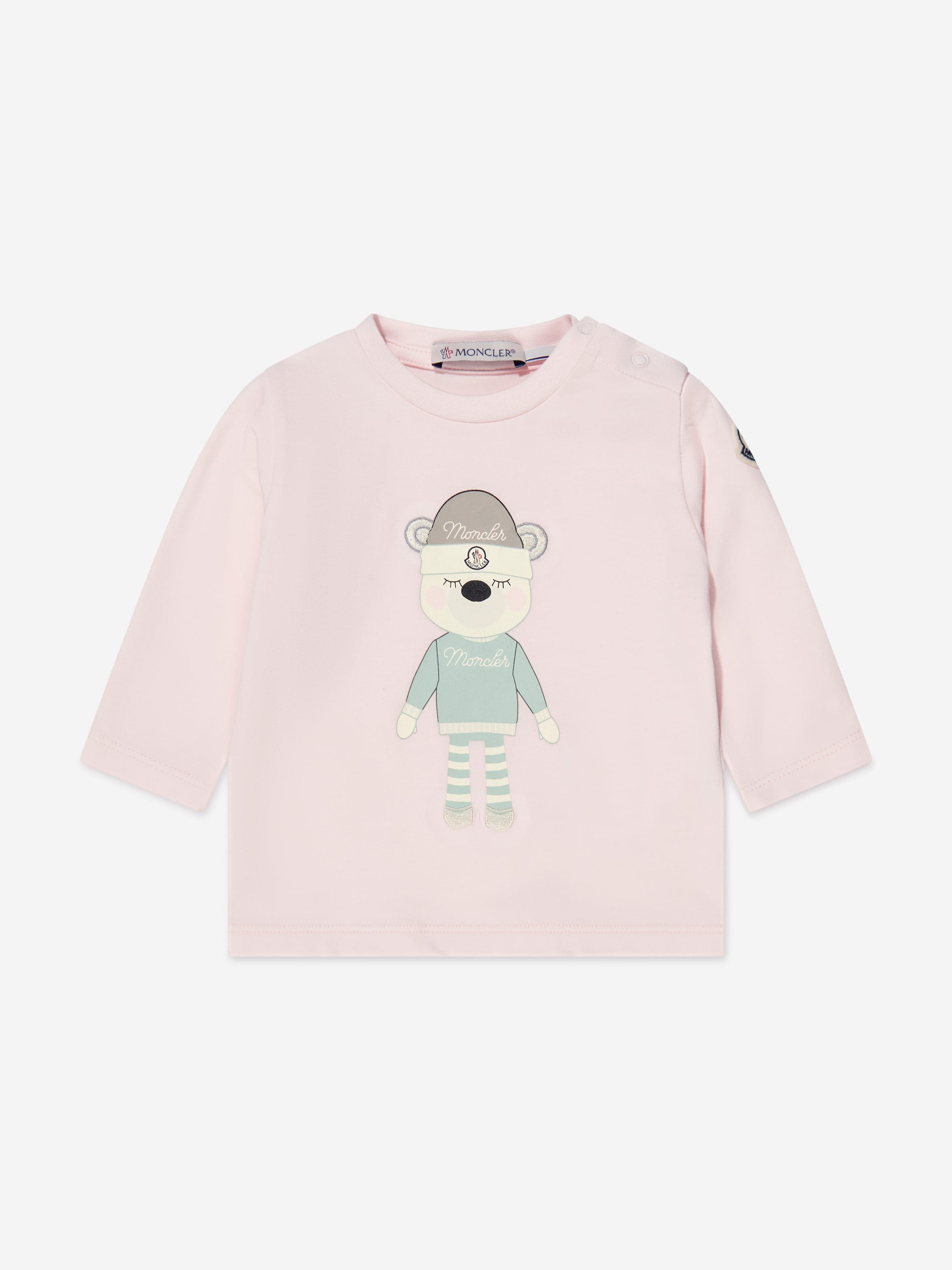 Moncler Enfant Baby Girls Long Sleeve T-Shirt in Pink