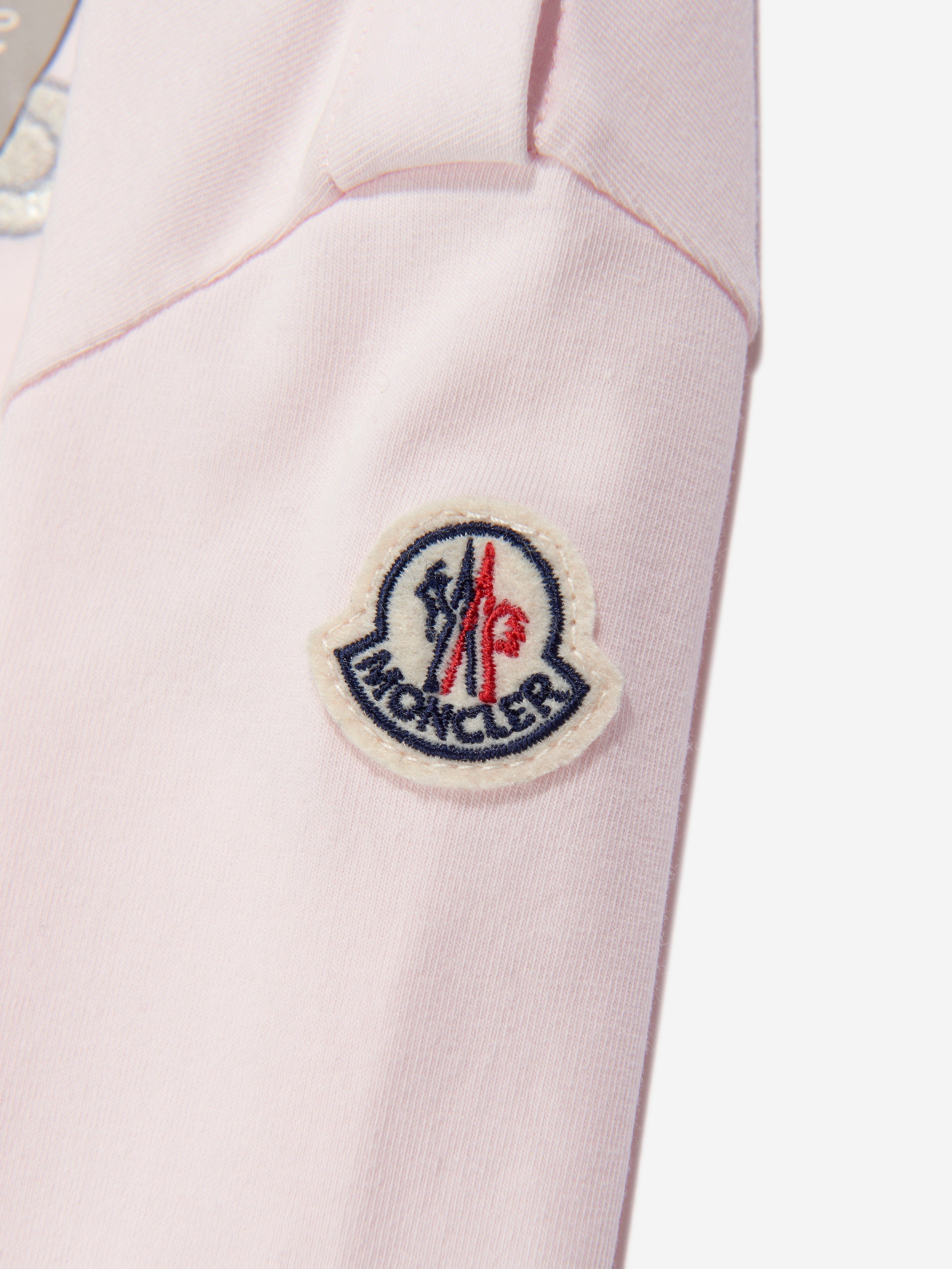 Moncler Enfant Baby Girls Long Sleeve T-Shirt in Pink