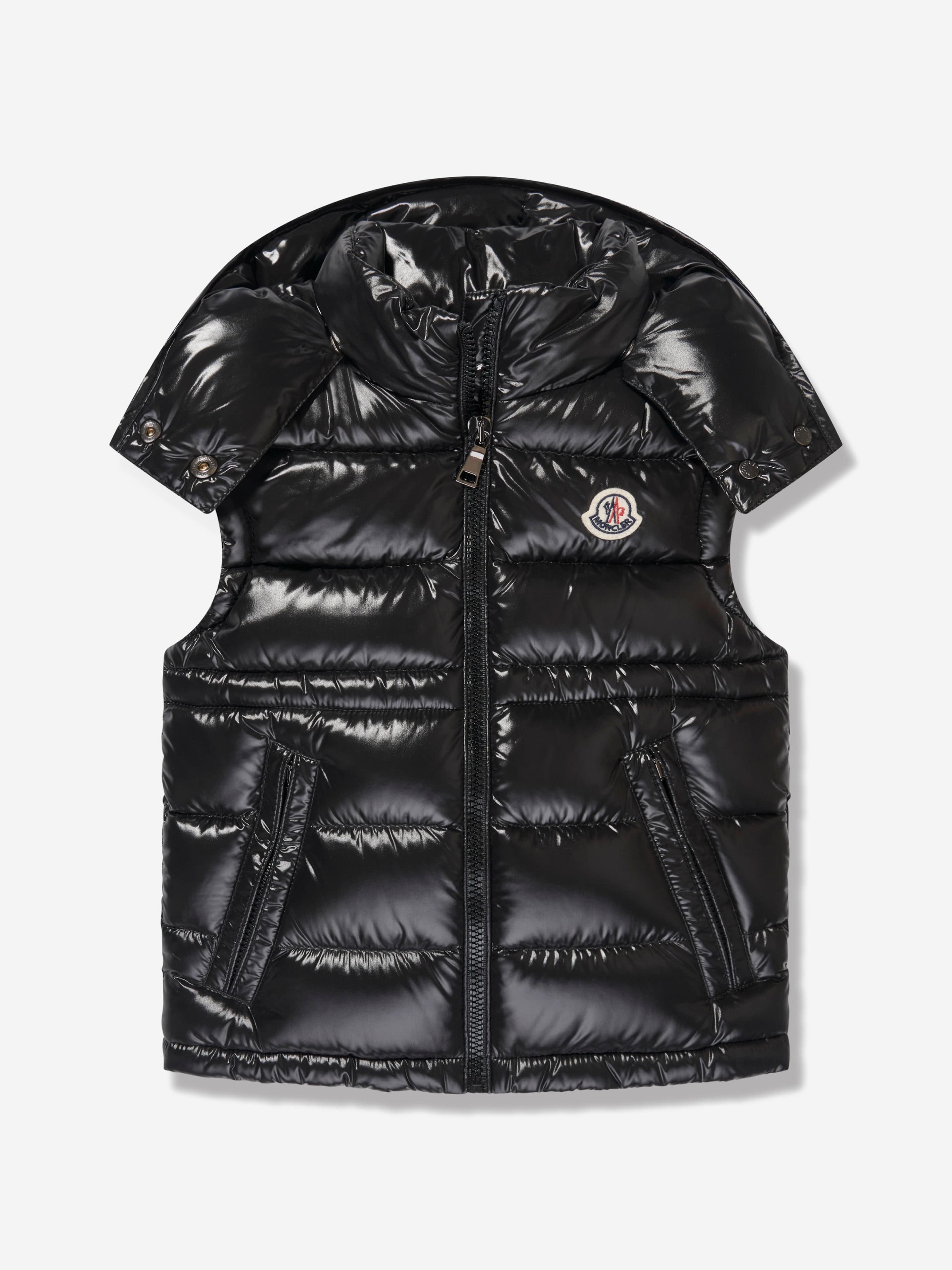 Moncler Enfant Girls Down Padded Ania Gilet in Black