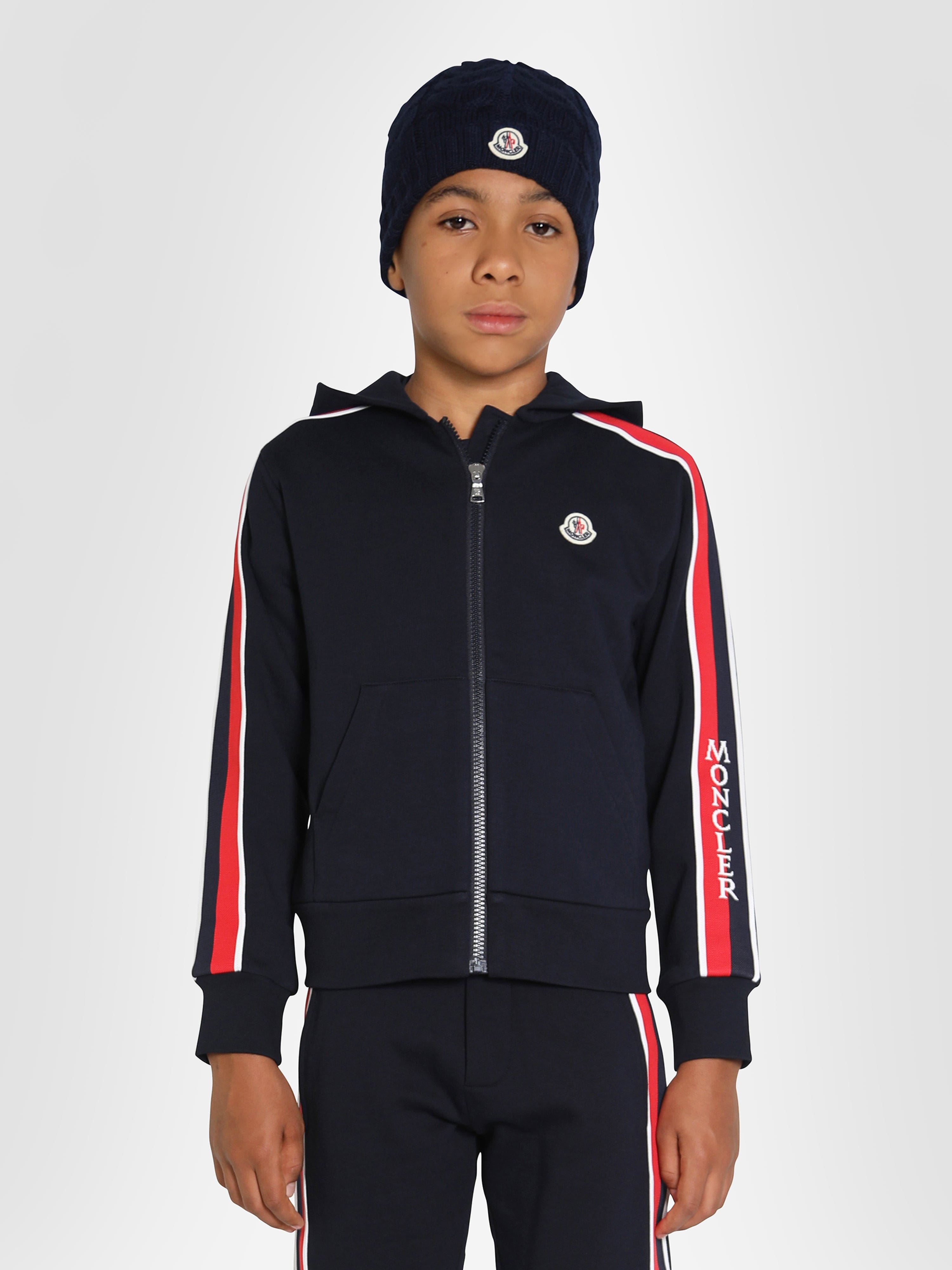 Moncler Enfant Boys Zip Up Top in Navy