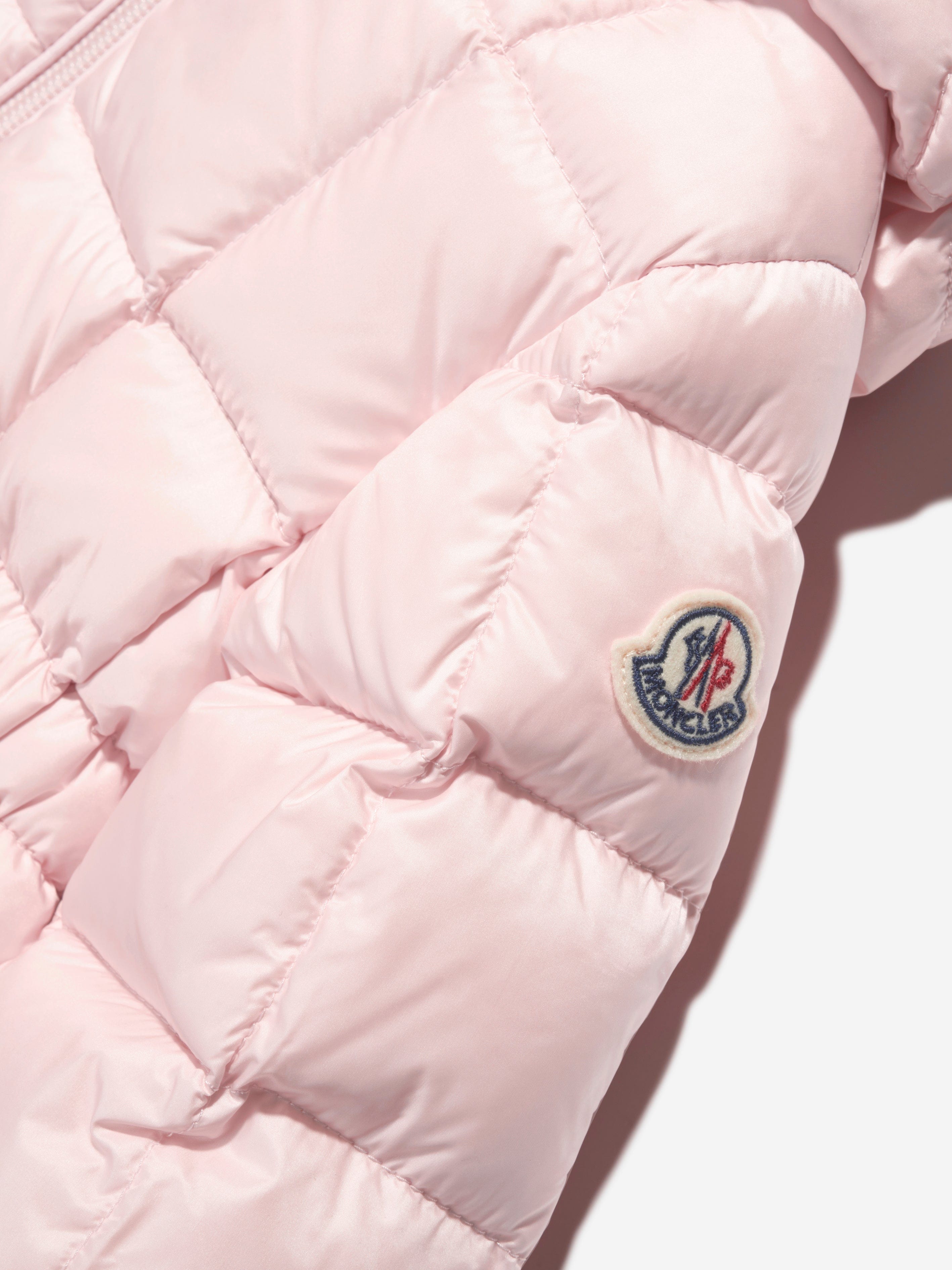 Moncler Enfant Baby Girls Down Padded Anya Long Parka in Pink