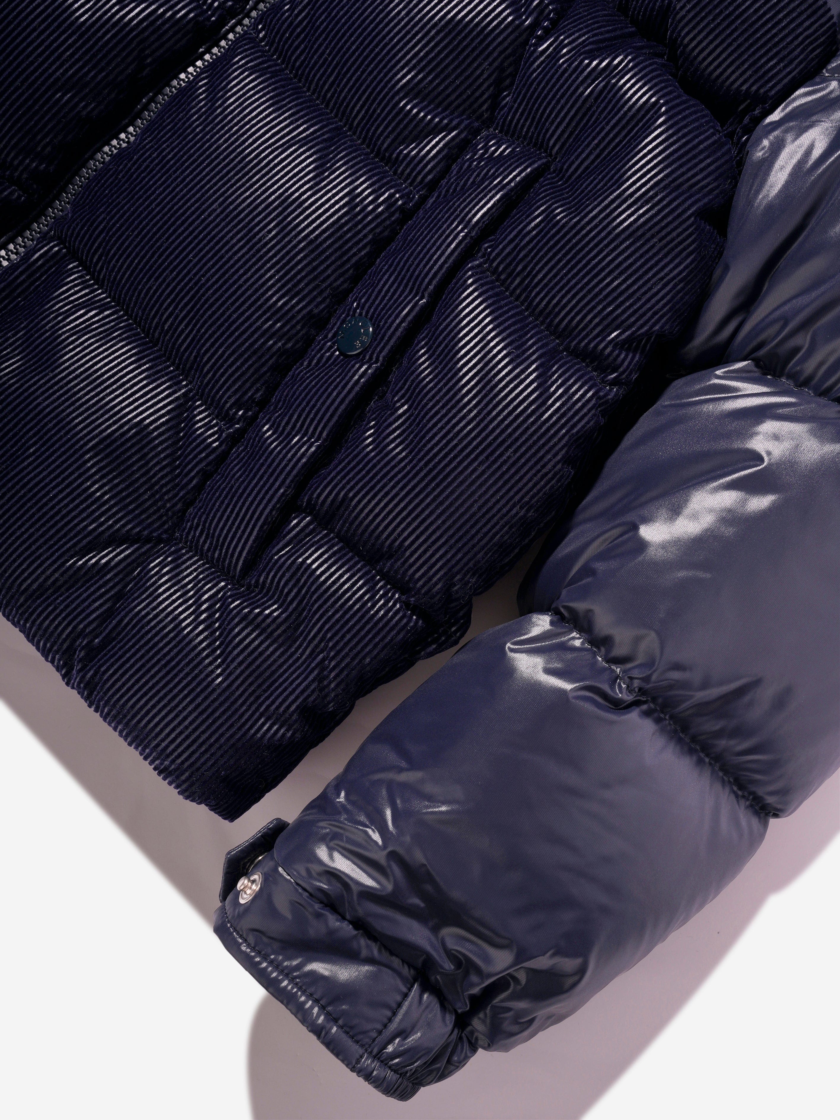 Moncler Enfant Boys Down Padded Hornelen Jacket in Navy