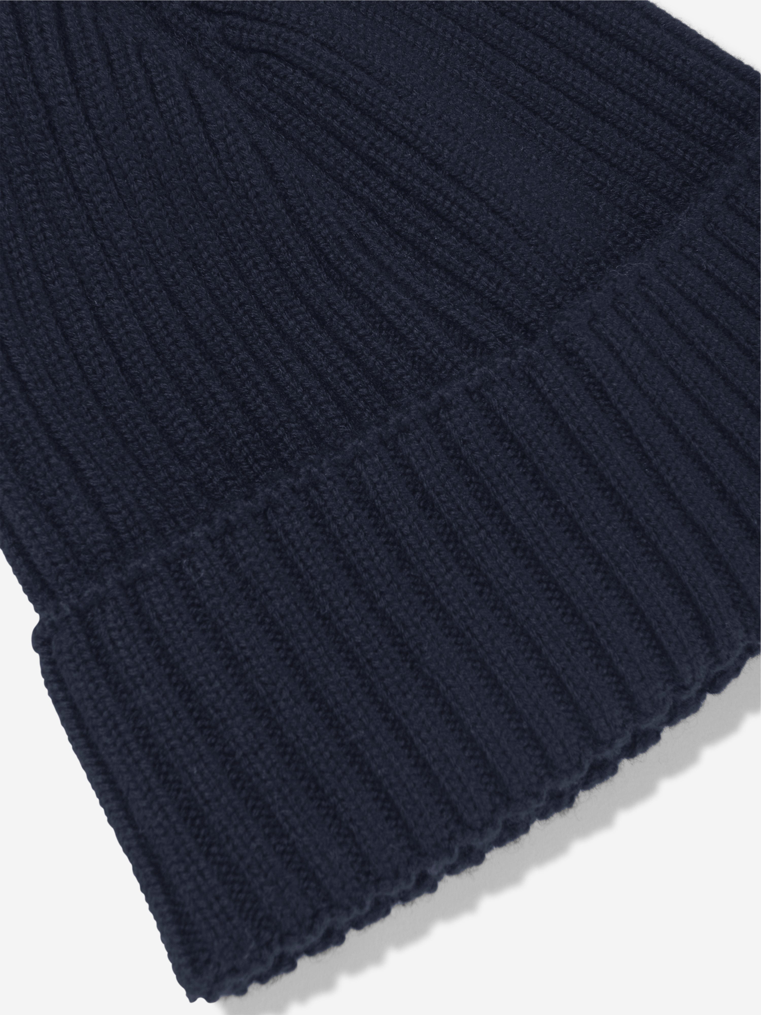 Moncler Enfant Kids Wool Beanie Hat in Navy