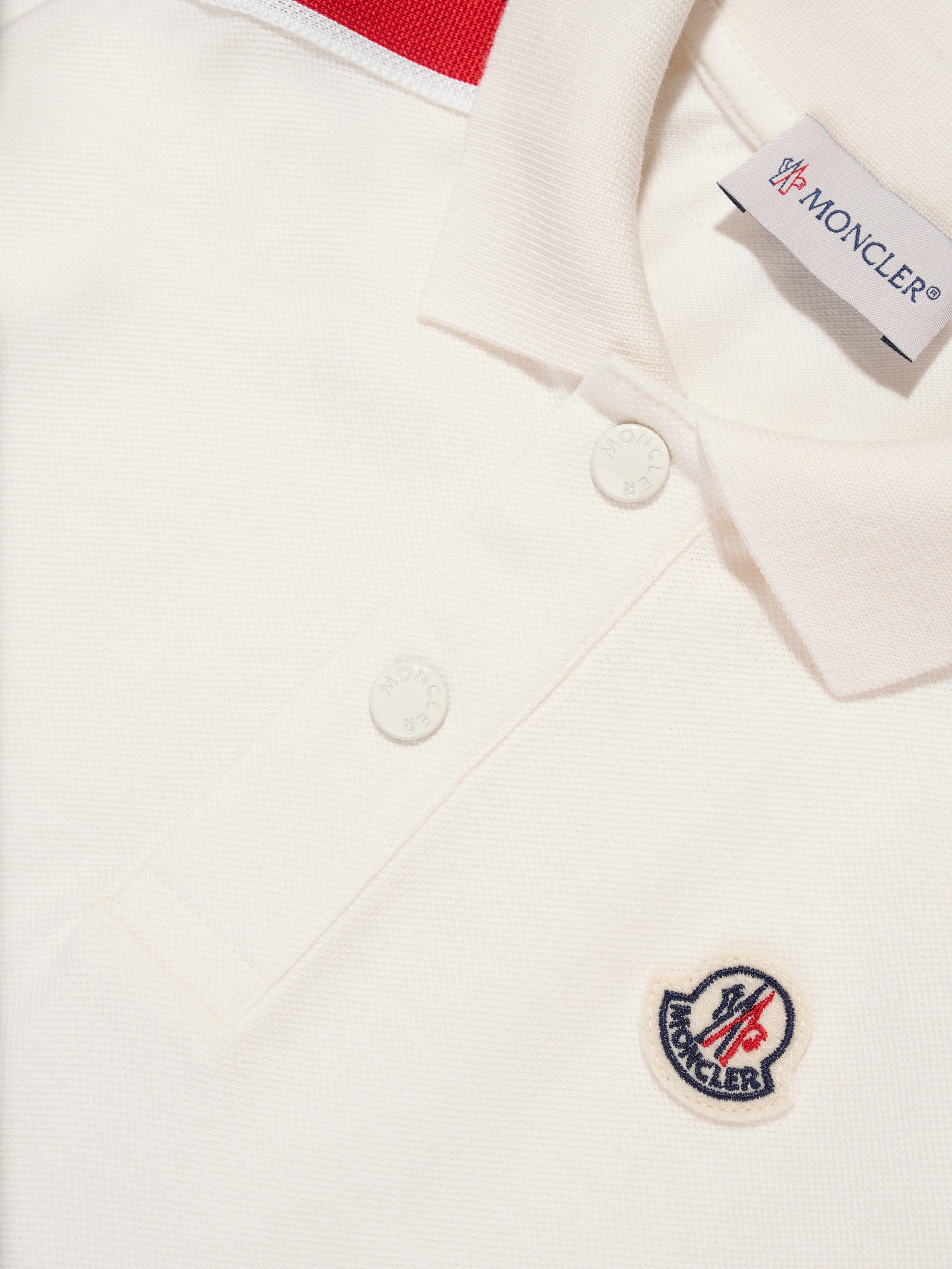 Moncler Enfant Boys Polo Shirt in White