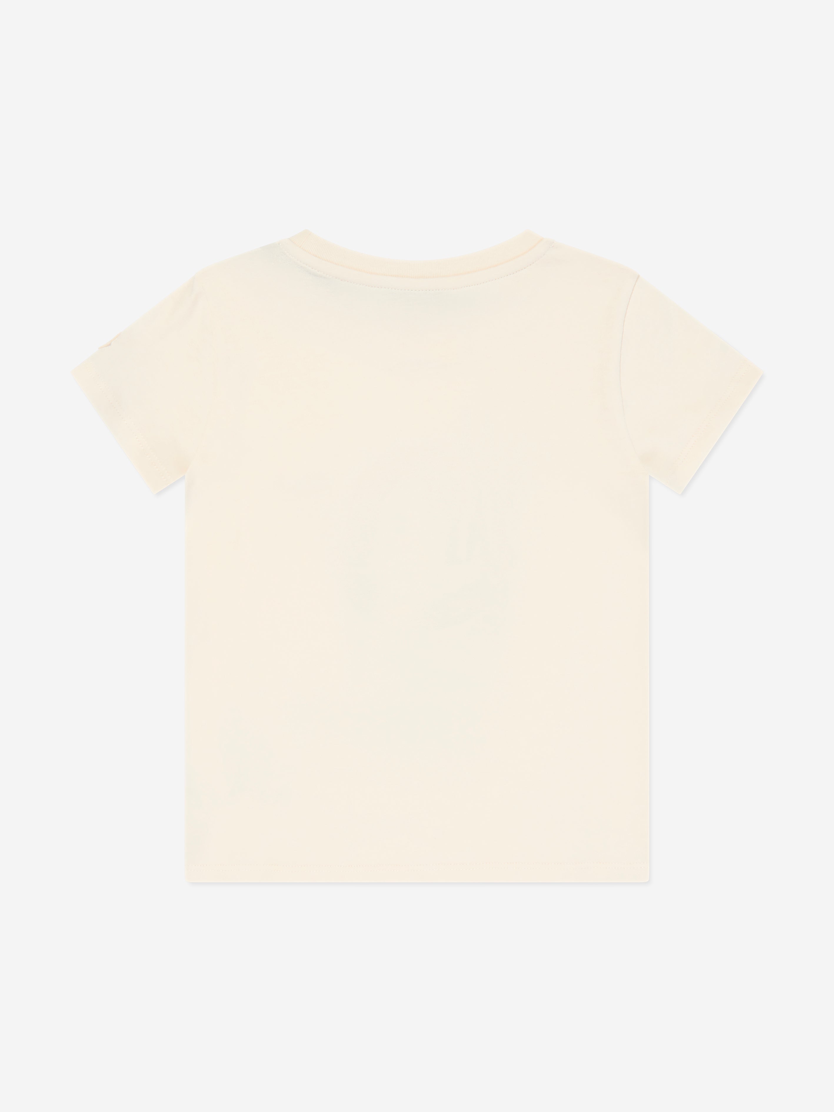 Moncler Enfant Girls Logo T-Shirt in Ivory