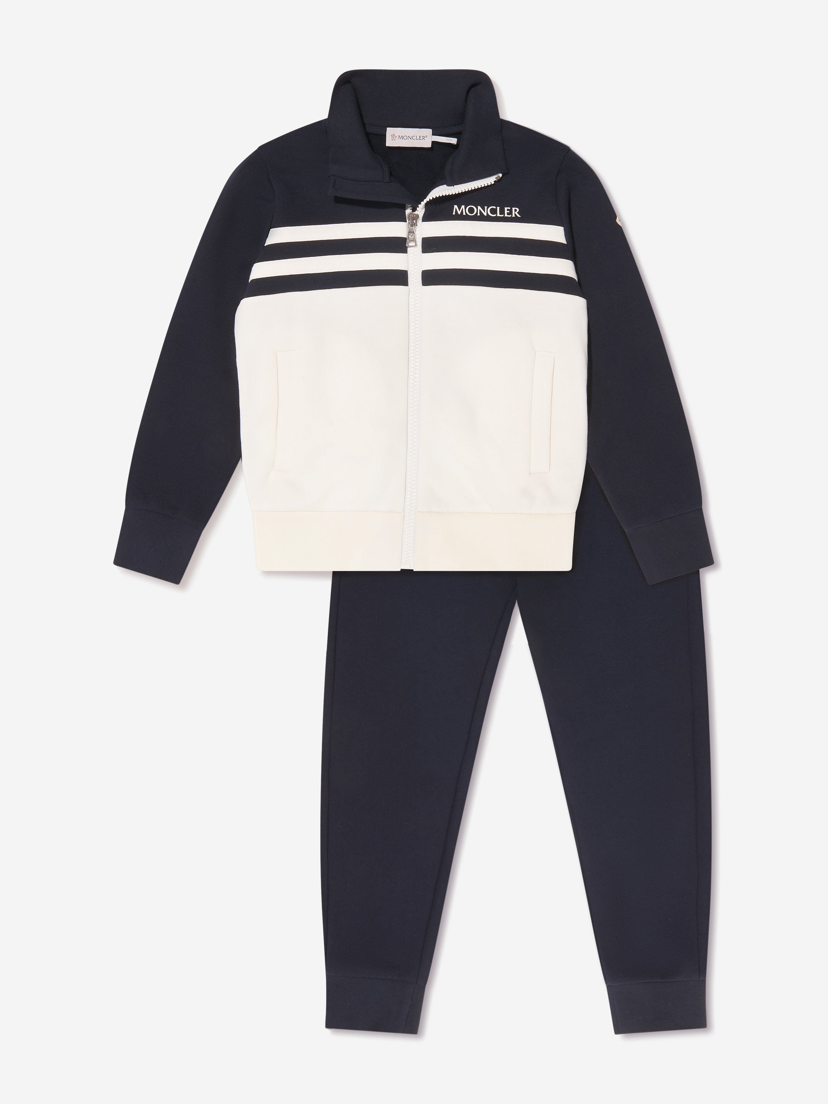 Moncler Enfant Boys Logo Tracksuit in Navy