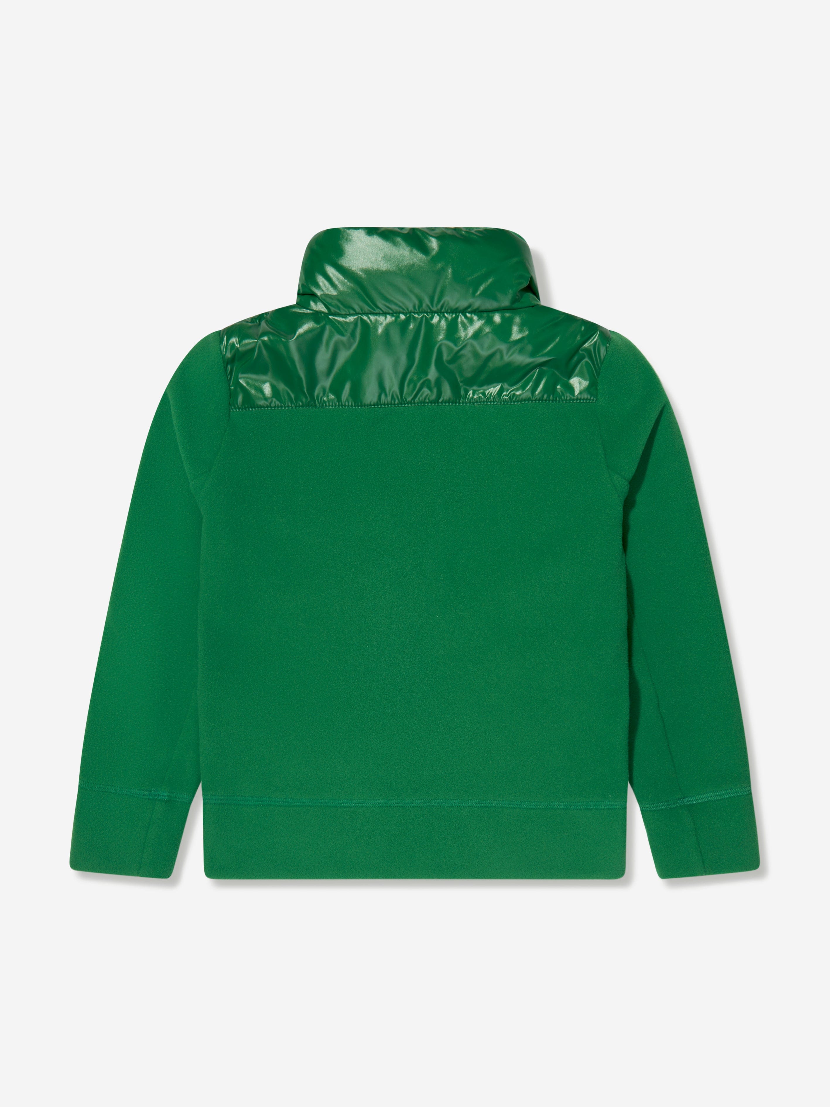 Moncler Enfant Moncler Grenoble Kids Down Padded Zip Up Cardigan in Green