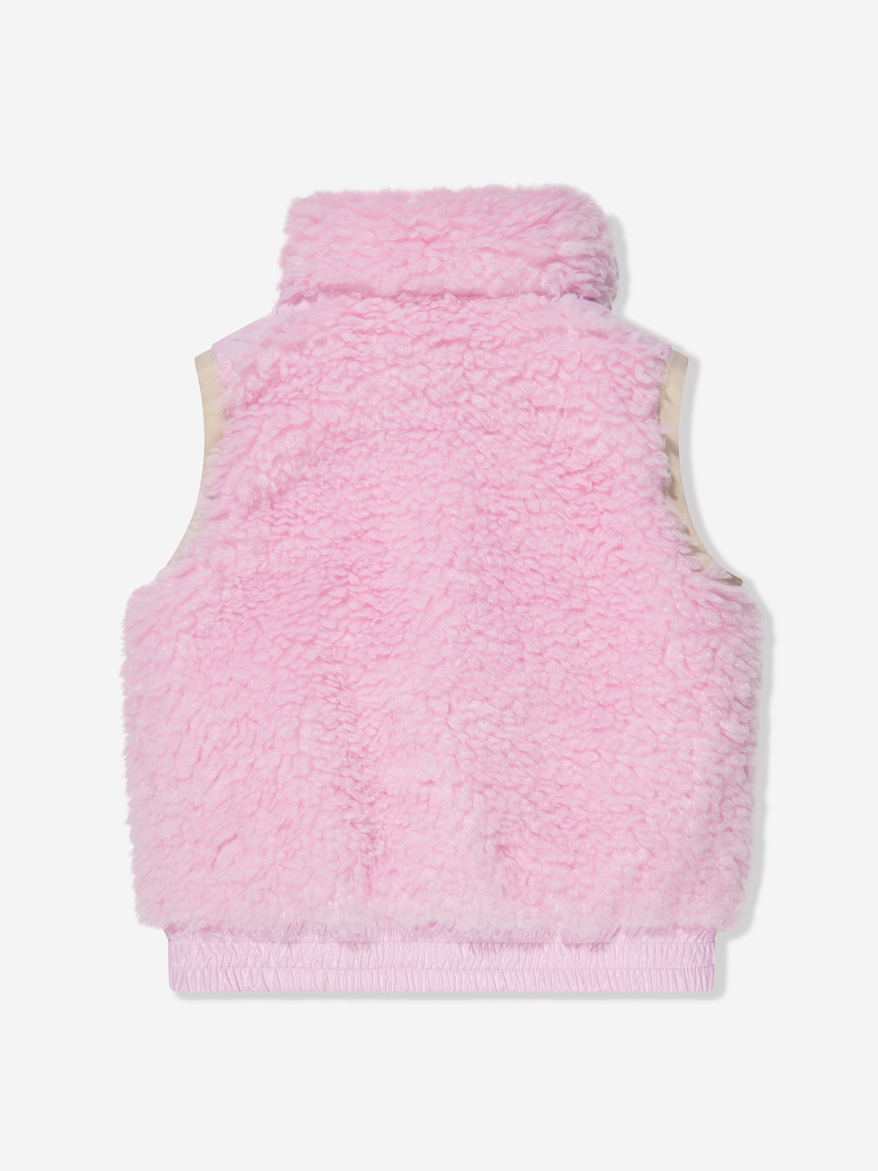 Moncler Enfant Moncler Grenoble Girls Down Padded Gilet in Pink