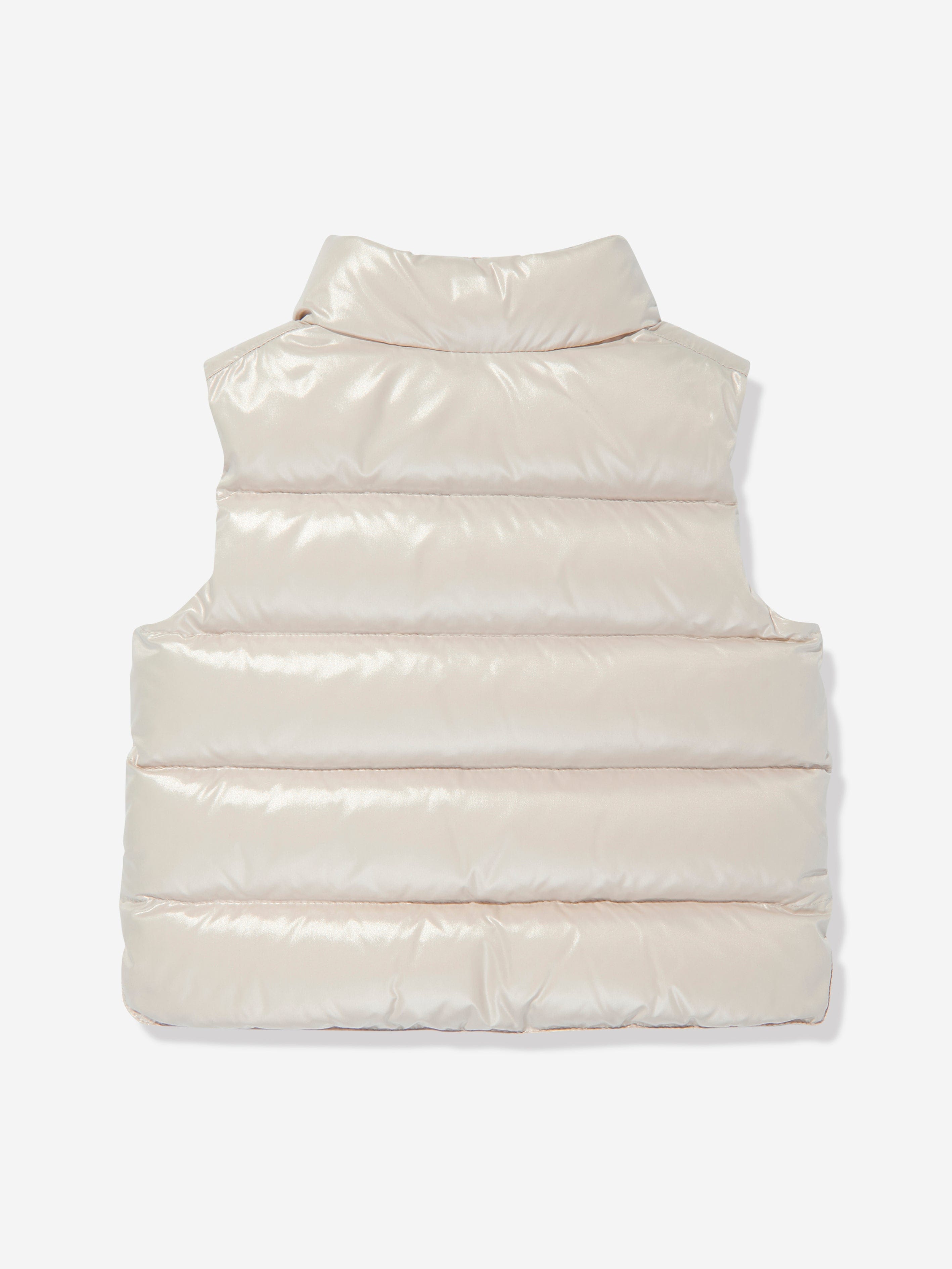 Moncler Enfant Baby Down Padded Bernard Gilet in Ivory