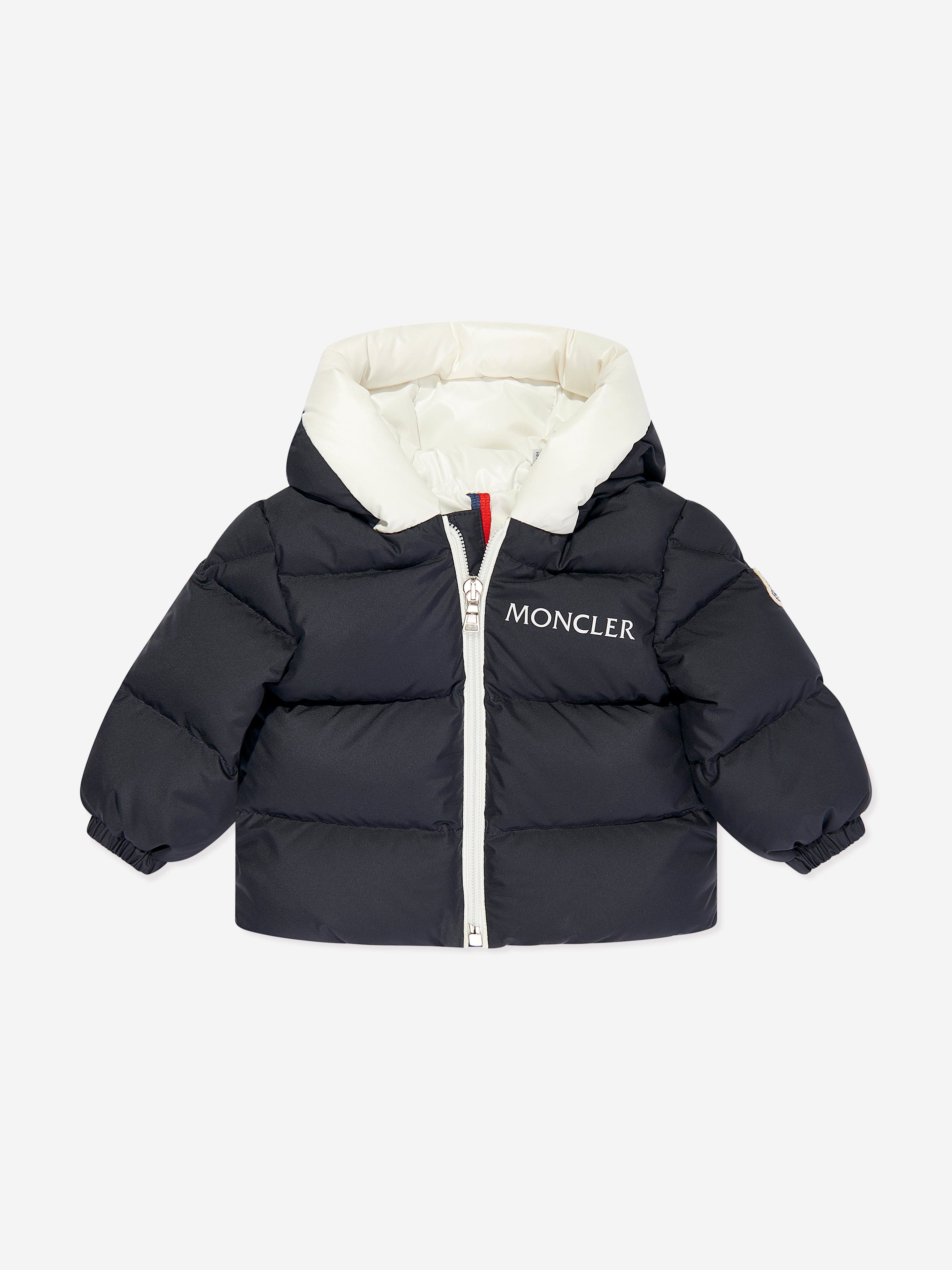 Moncler Enfant Baby Down Padded Xola Jacket in Navy