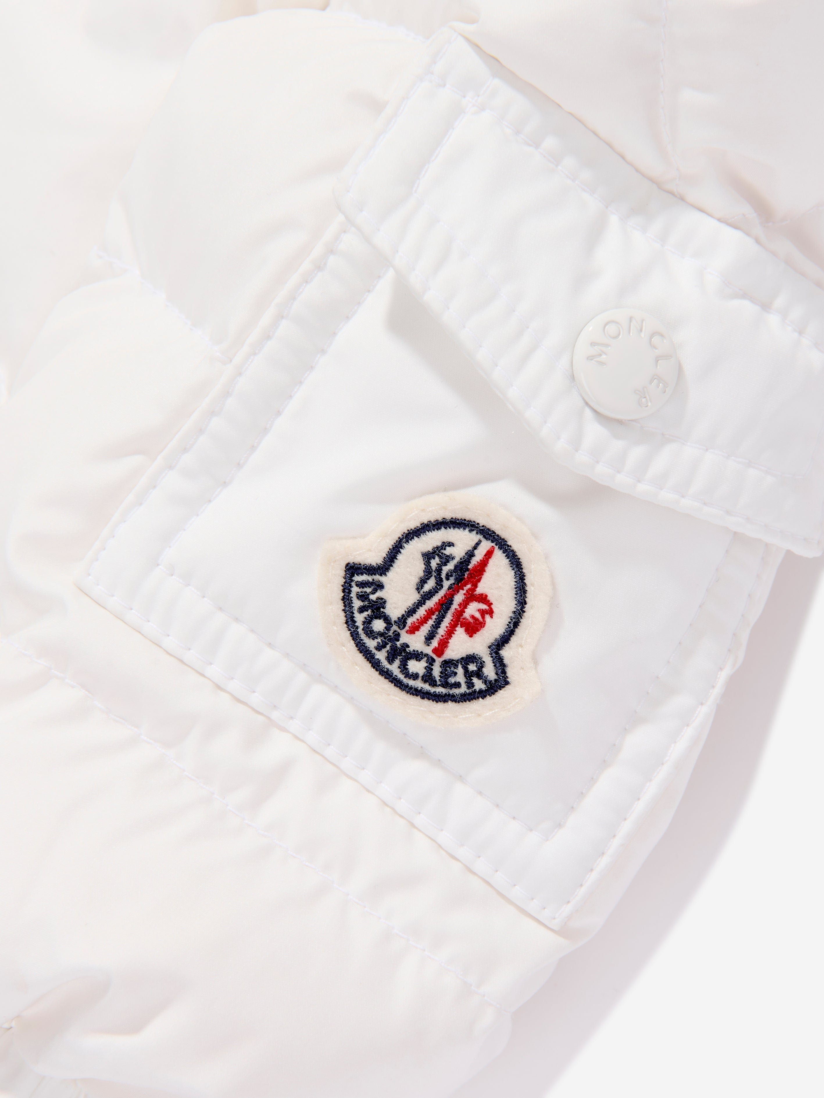 Moncler Enfant Baby Down Padded Sefou Snowsuit in White