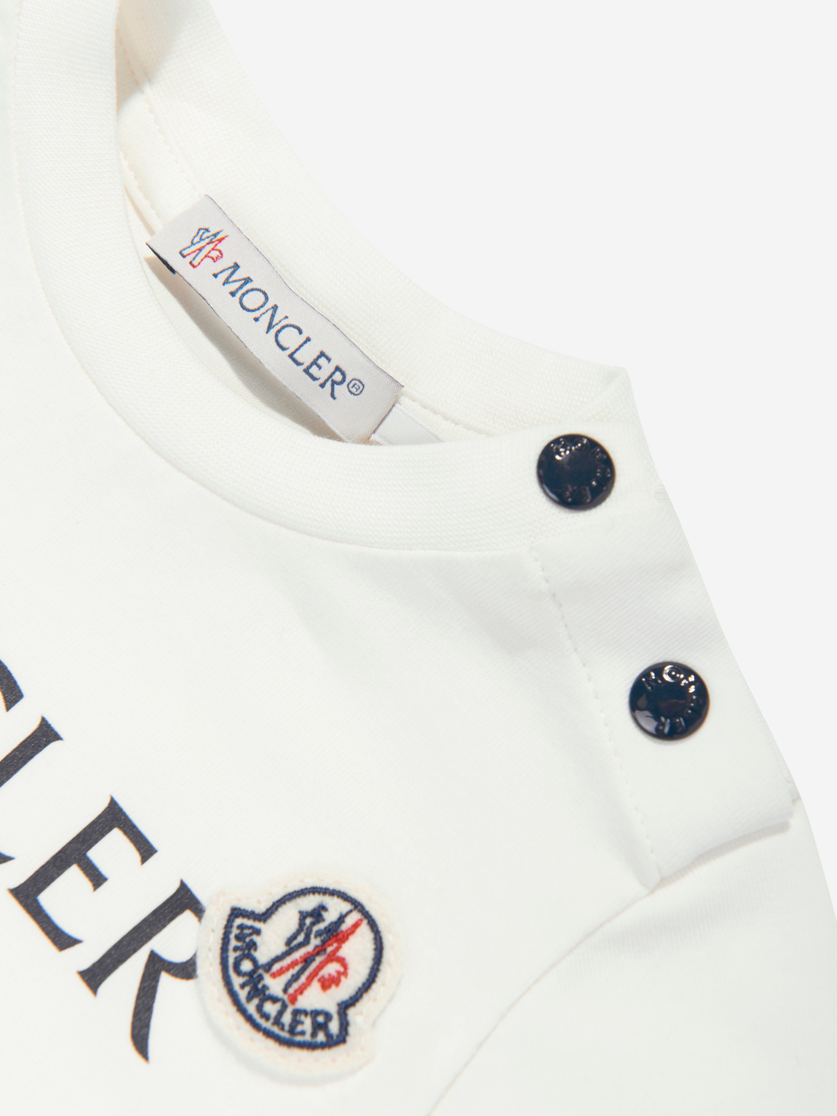 Moncler Enfant Baby Boys Logo T-Shirt in Ivory