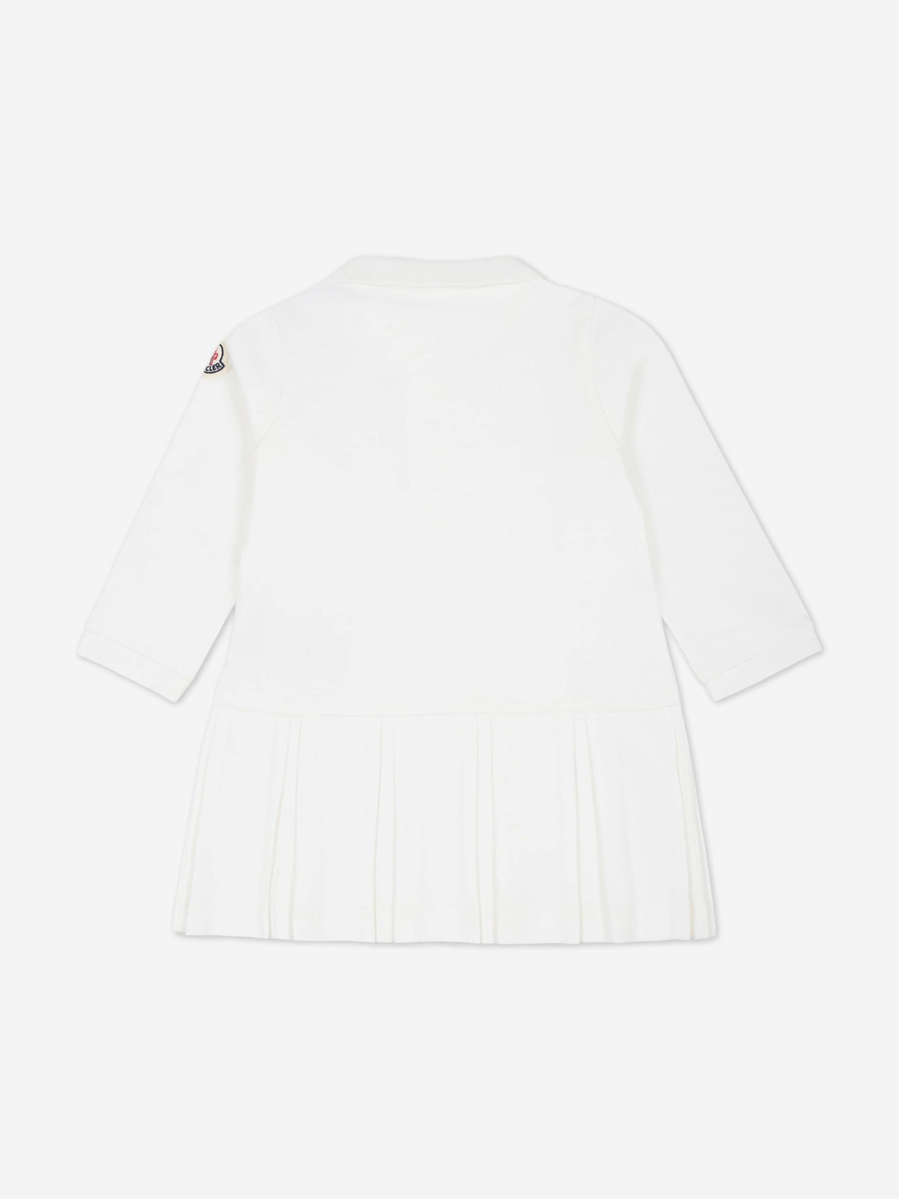 Moncler Enfant Baby Girls Polo Dress in Ivory