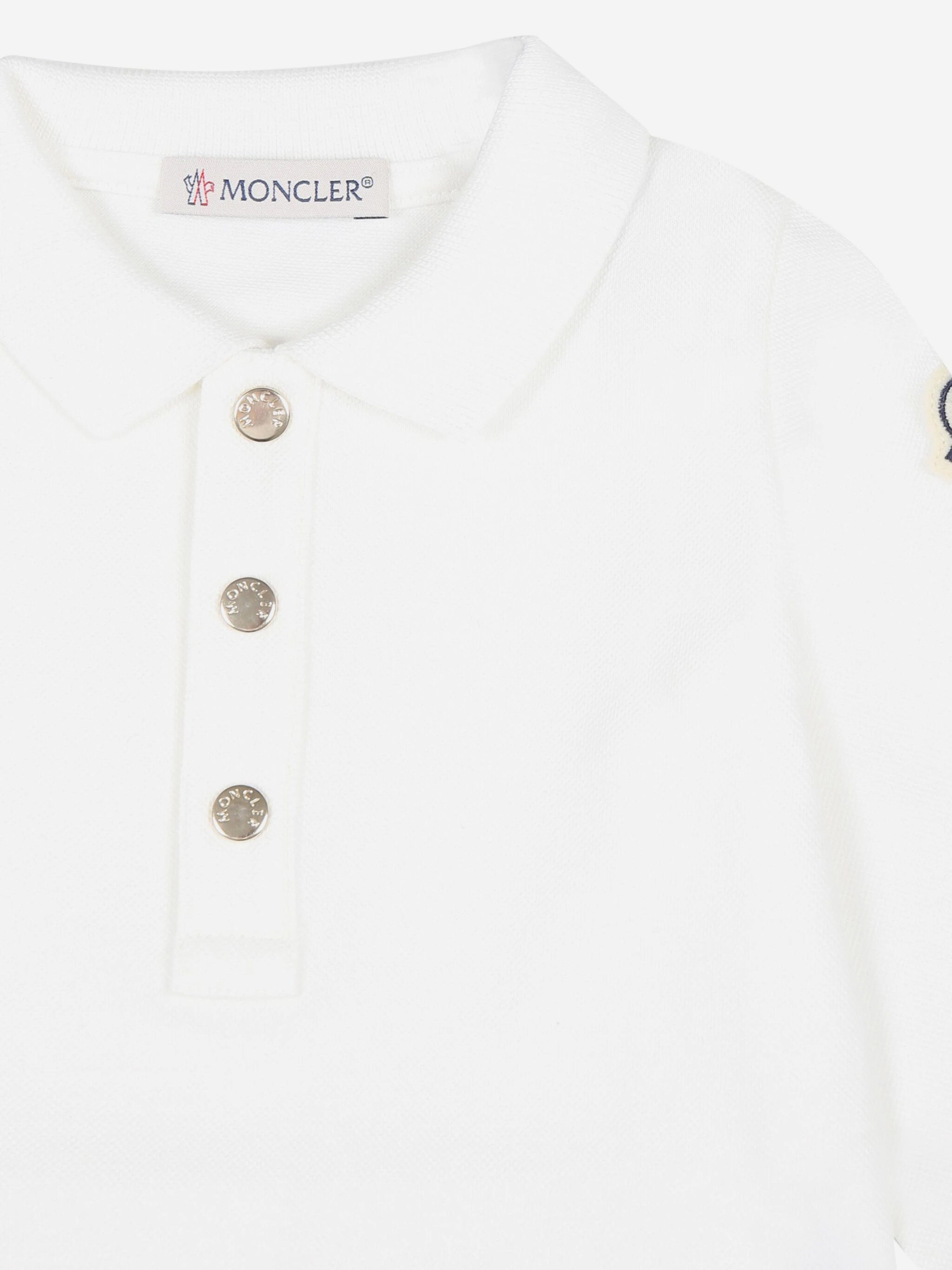 Moncler Enfant Baby Girls Polo Dress in Ivory