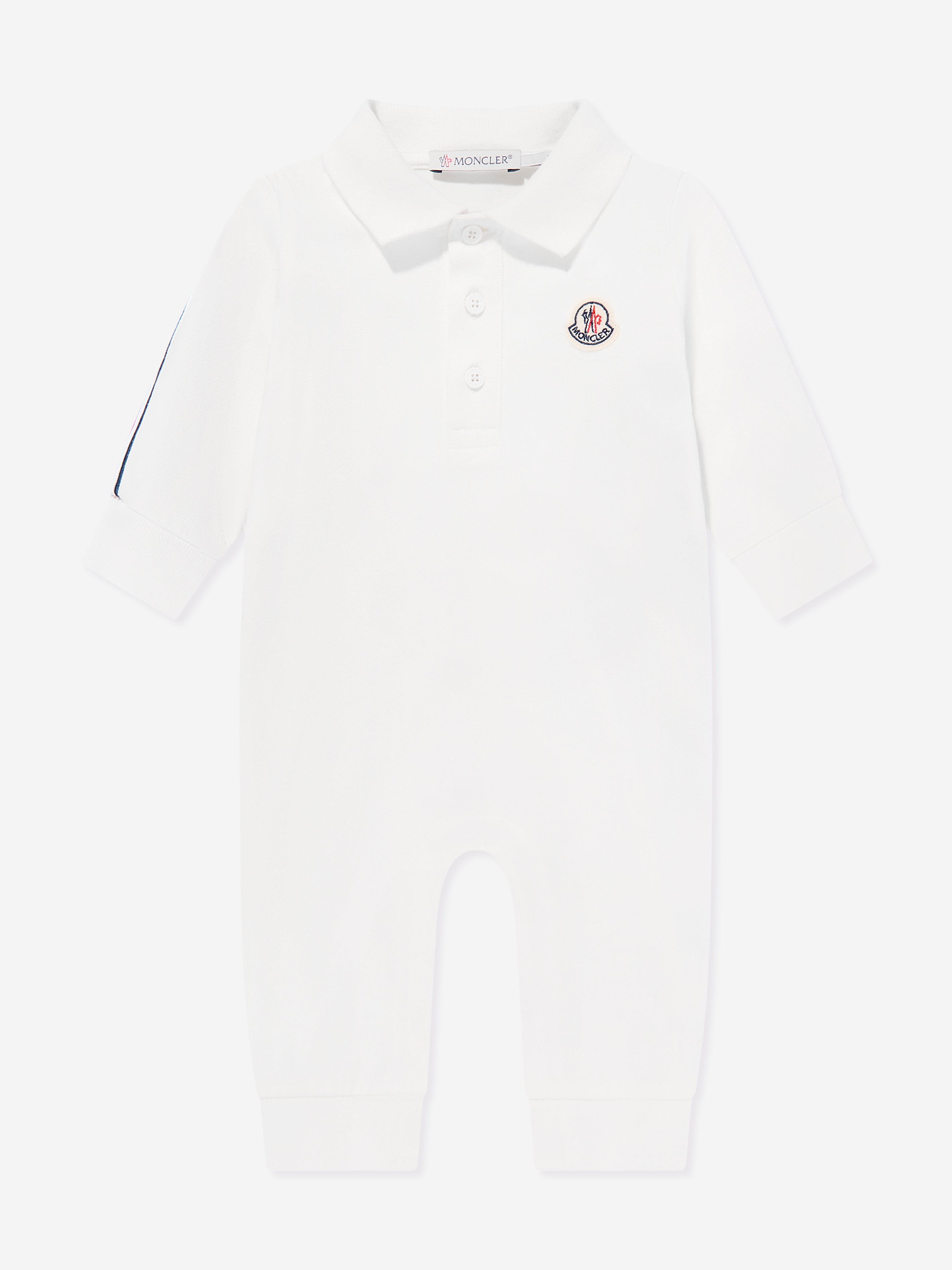 Moncler Enfant Baby Boys Logo Romper in Ivory