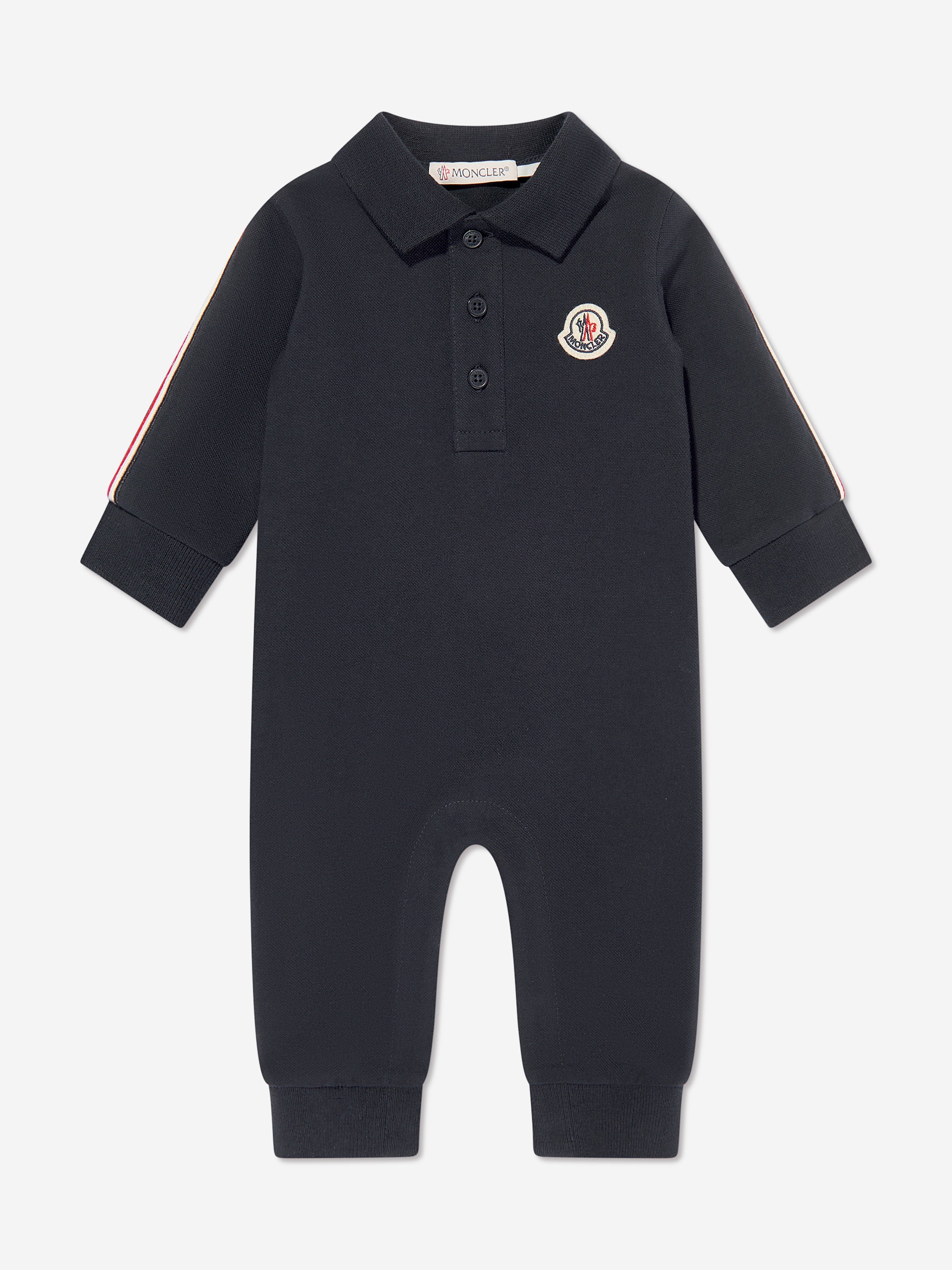 Moncler Enfant Baby Boys Logo Romper in Navy