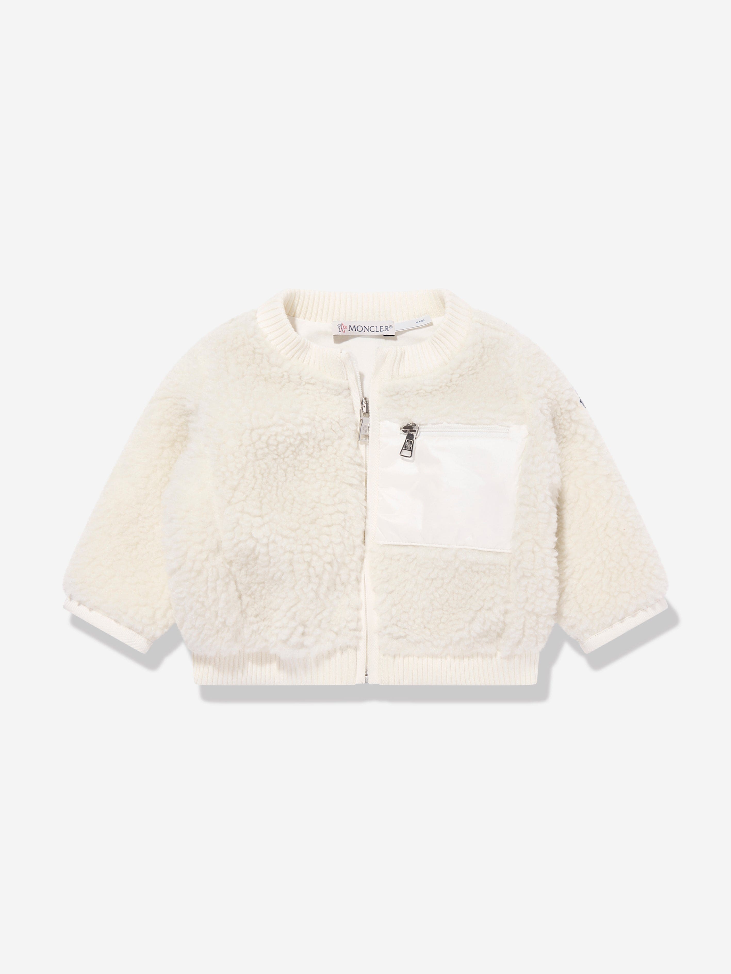 Moncler Enfant Baby Teddy Fleece Tracksuit in Ivory