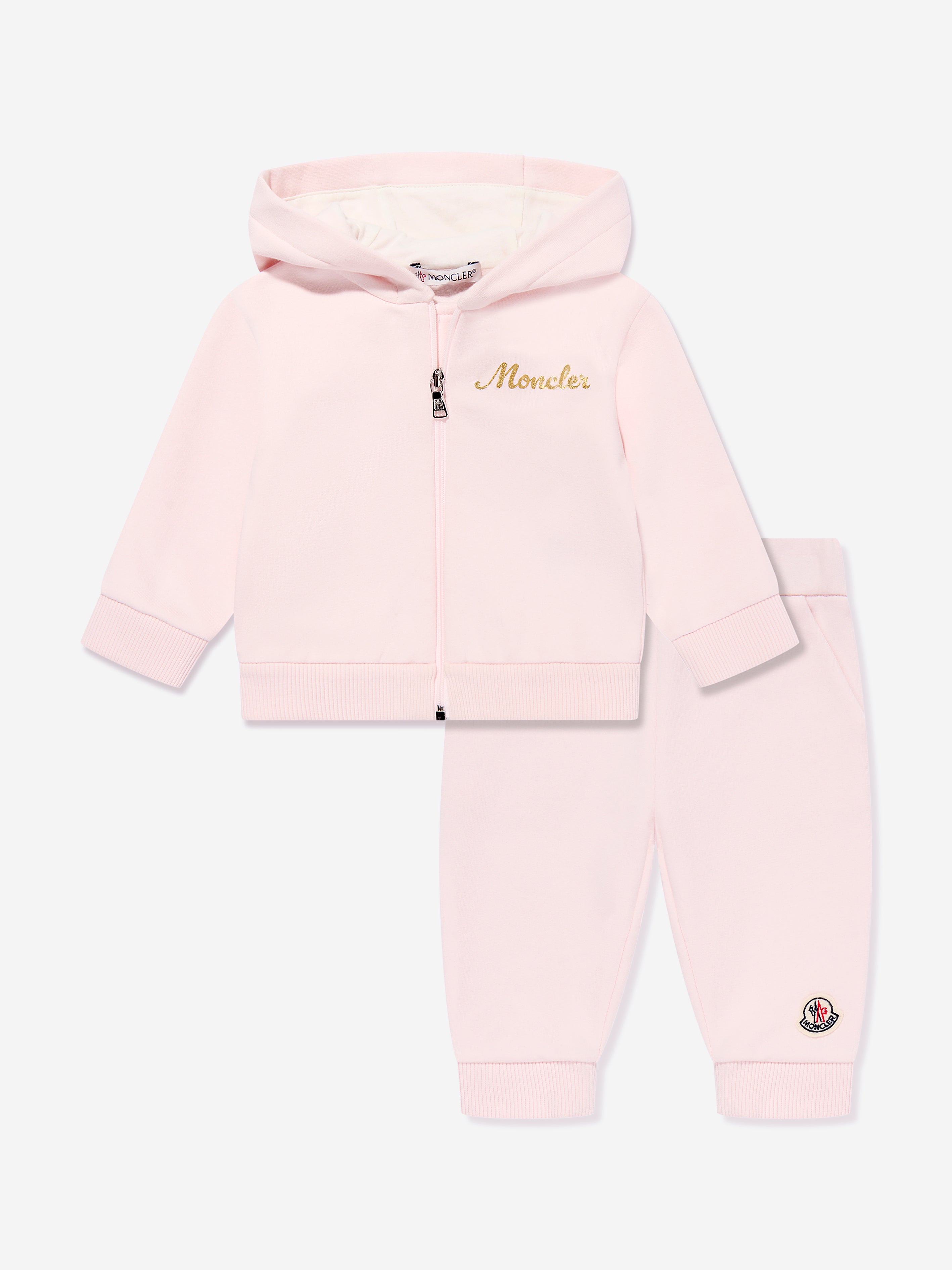 Moncler Enfant Baby Girls Logo Tracksuit in Pink