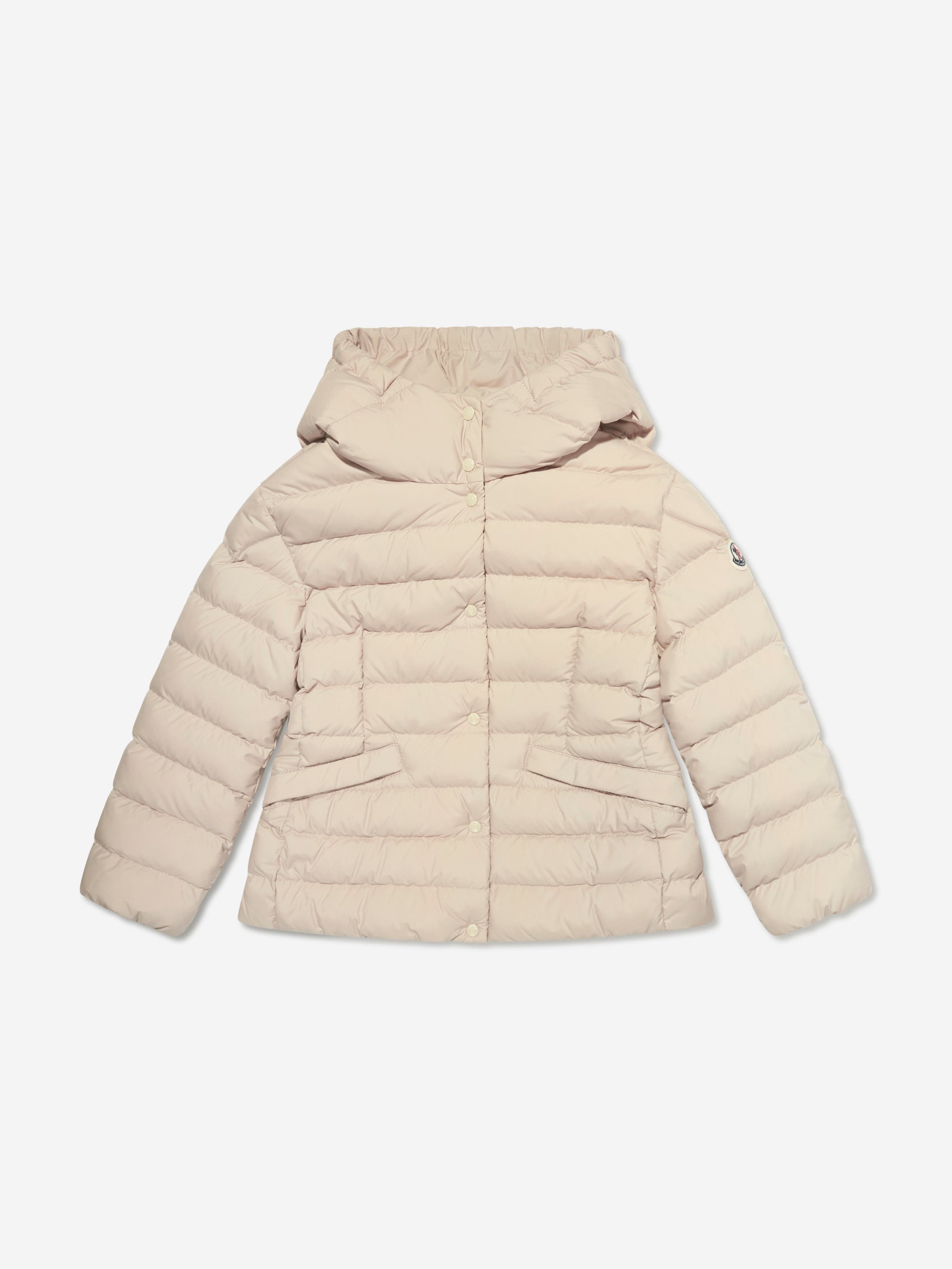 Moncler Enfant Girls Down Padded Egisto Jacket in Beige