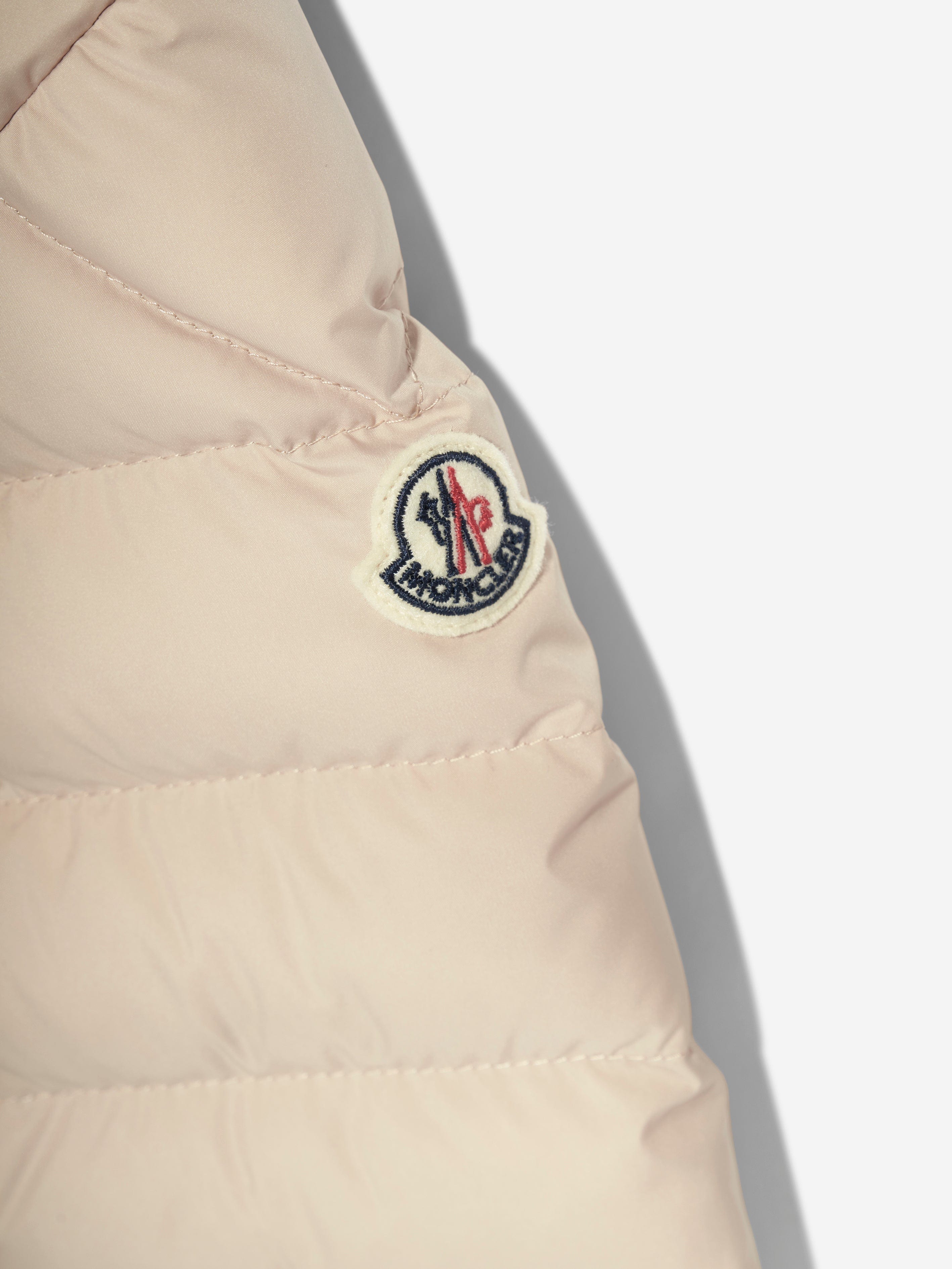 Moncler Enfant Girls Down Padded Egisto Jacket in Beige